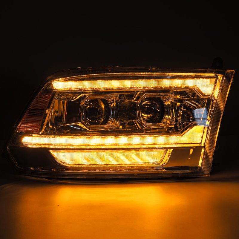 AlphaRex LUXX LED Projector Headlights for Dodge Ram 2009-2018 (1500/2500/3500) - Chrome Housing - High Performance Lighting Upgrade for Off-Road & Night Driving