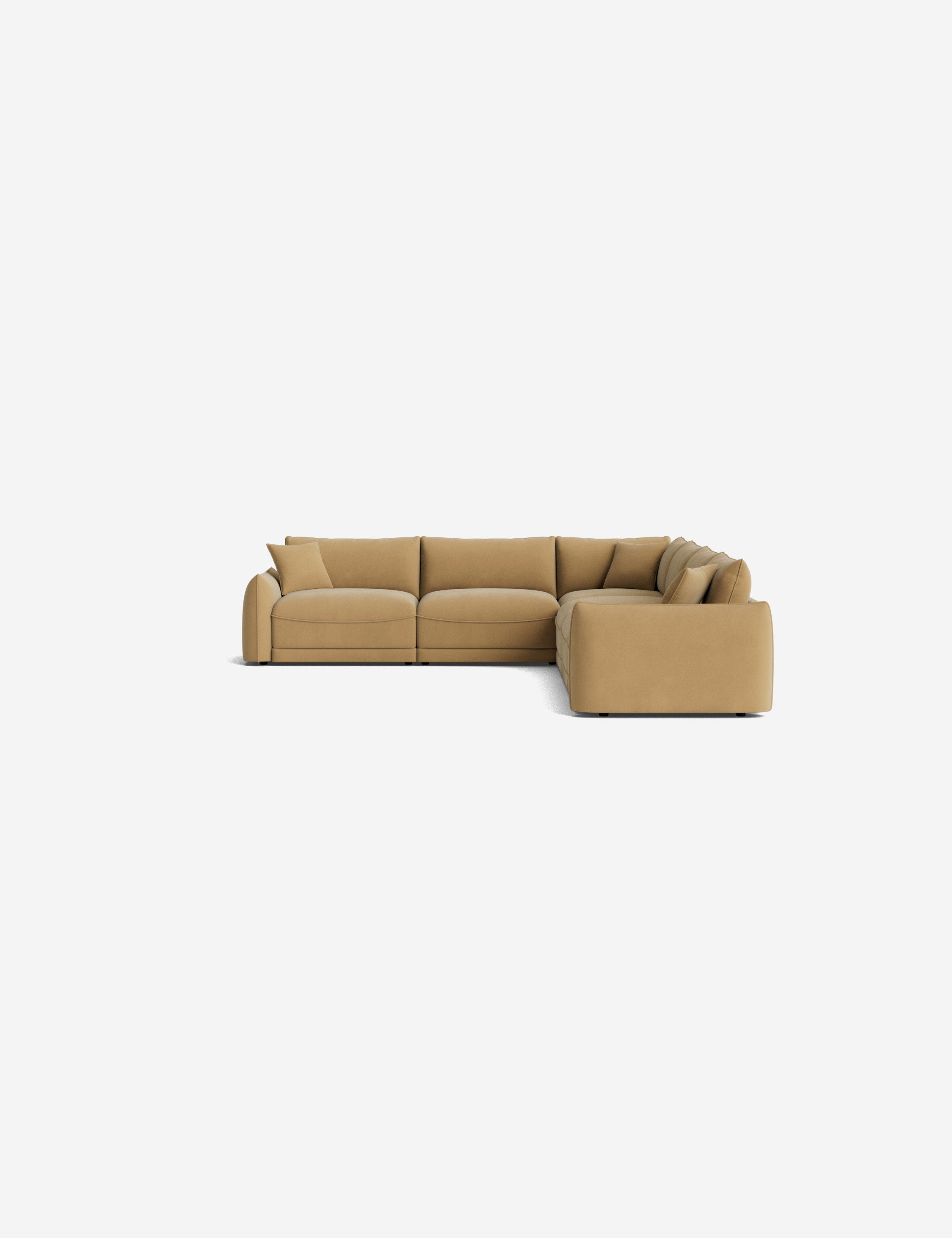 Balmer Modular Corner Sectional Sofa - Modern L-Shaped Couch with Reversible Chaise, Soft Fabric Upholstery for Living Room, Family Room & Home Theater Comfortable Seating