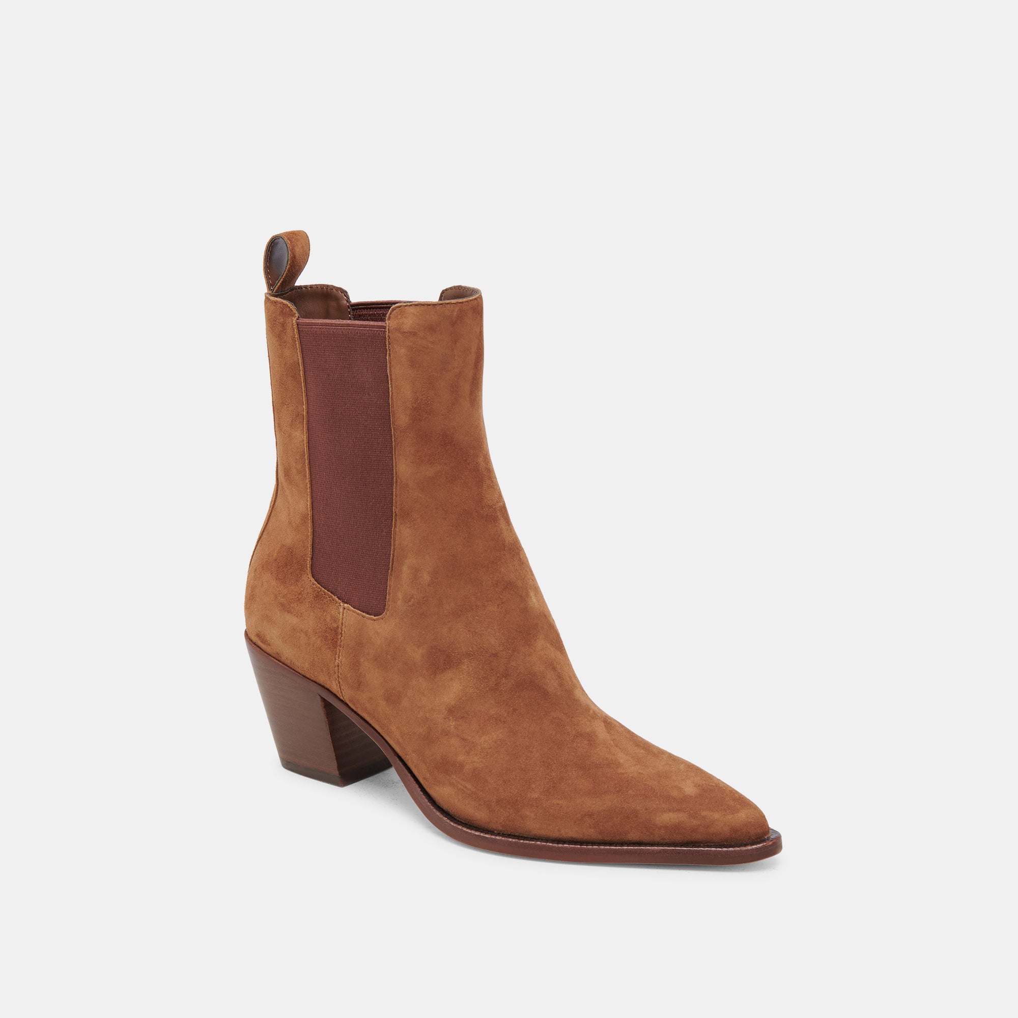 SHADIE H2O Wide Booties for Women - Brown Suede Waterproof Ankle Boots | Comfortable Slip-Resistant Shoes for Hiking, Rainy Days & Outdoor Activities