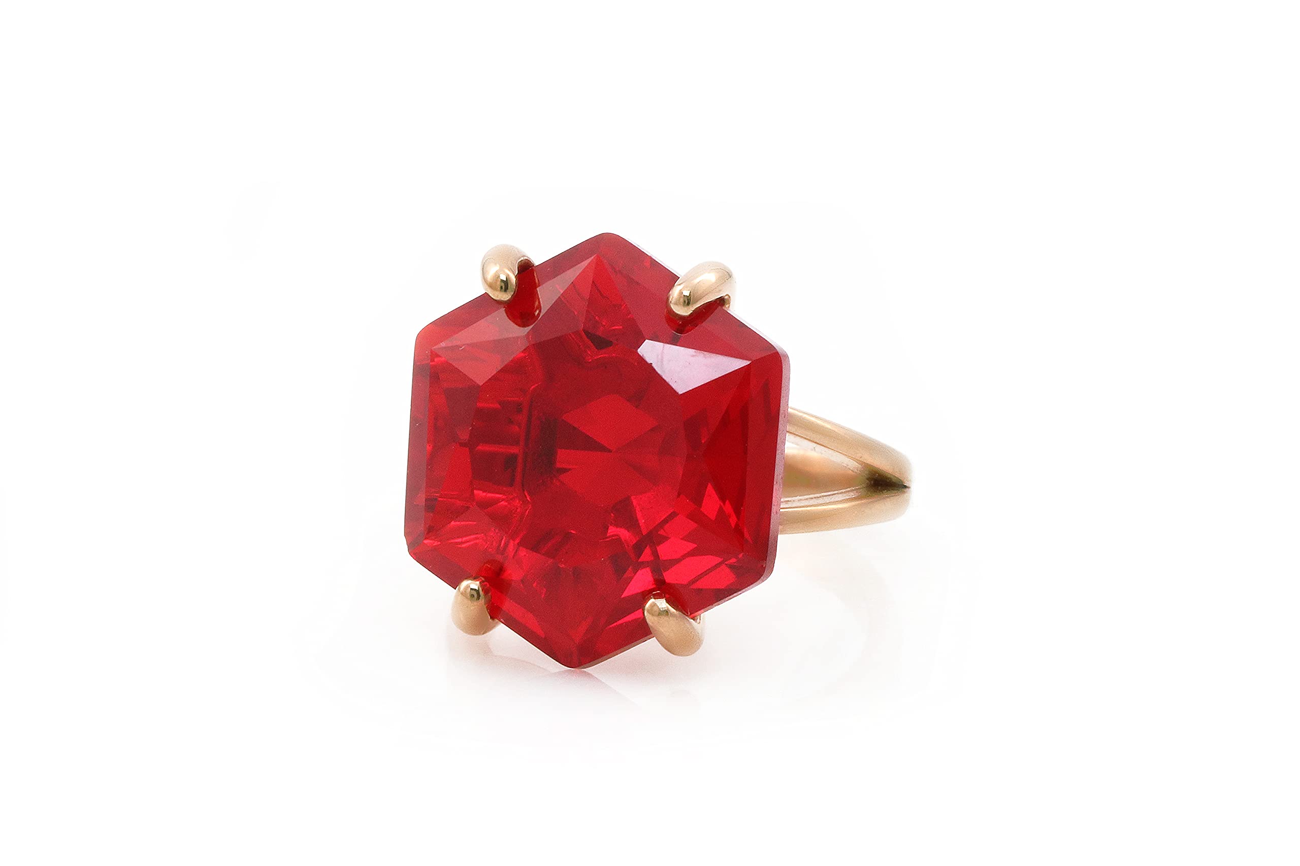 Anemone Classic Ruby Ring for Women - Sterling Silver Birthstone Jewelry, Bohemian & Statement Ring, Engagement Gift - Choose Size & Material - Perfect for Weddings, Anniversaries & Everyday Wear