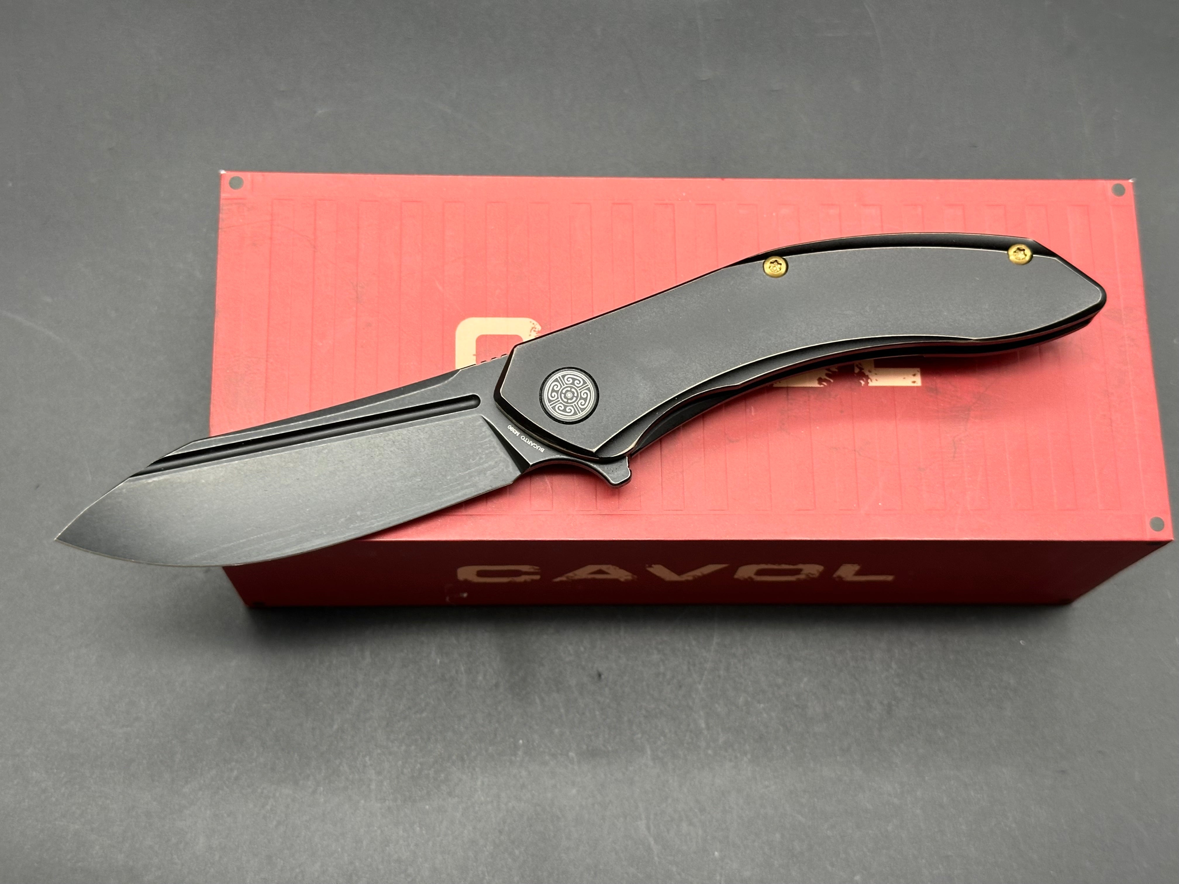 CAVOL KNIFE Bucarto C01 Flipper Knife - EDC Pocket Knife with Razor Sharp Blade, Tactical Folding Knife for Outdoor Camping, Hiking & Survival Gear