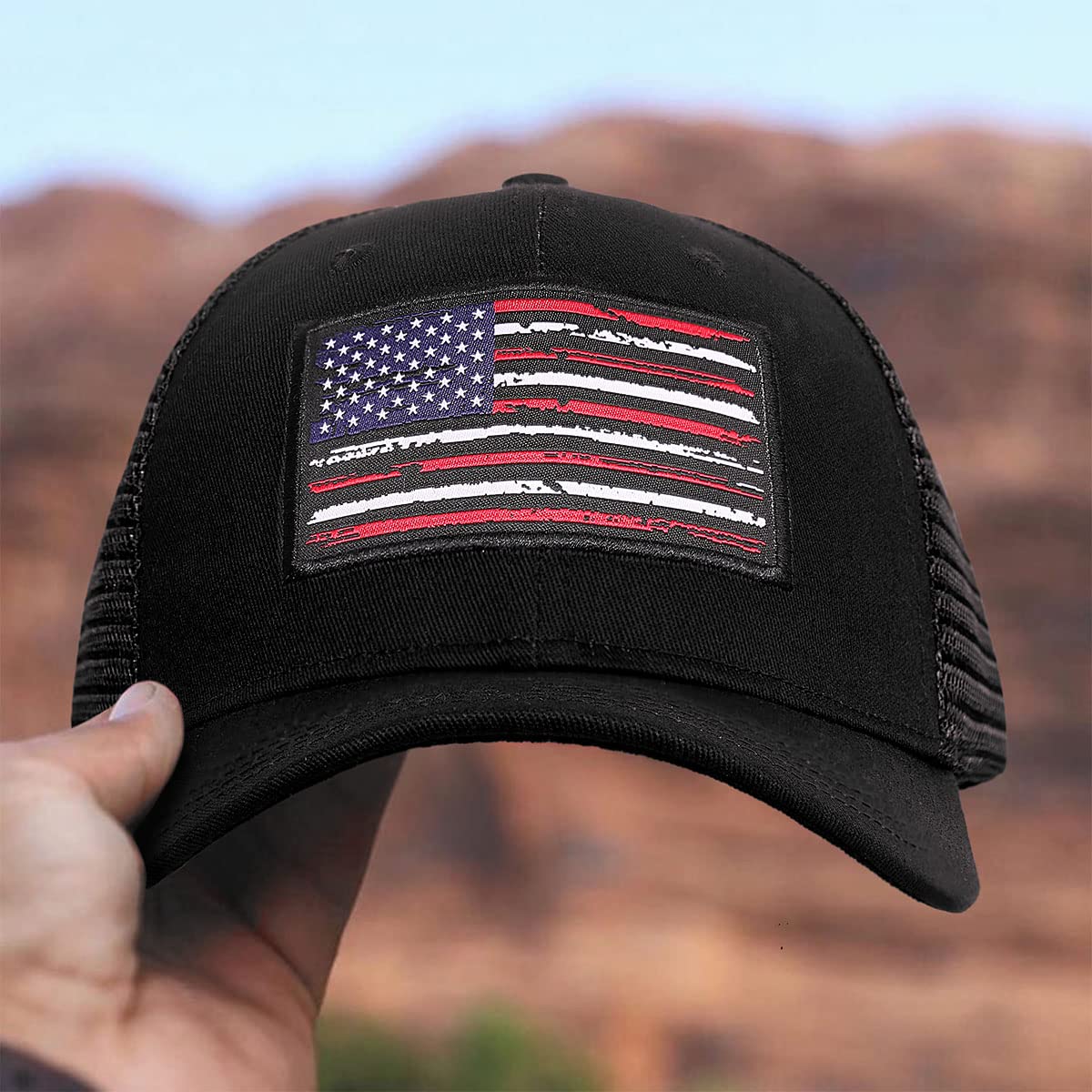USA Flag Baseball Cap for Men & Women - Adjustable Snapback Trucker Hat with Patriotic American Flag Design - Perfect for Outdoor Activities, Sports & Casual Wear