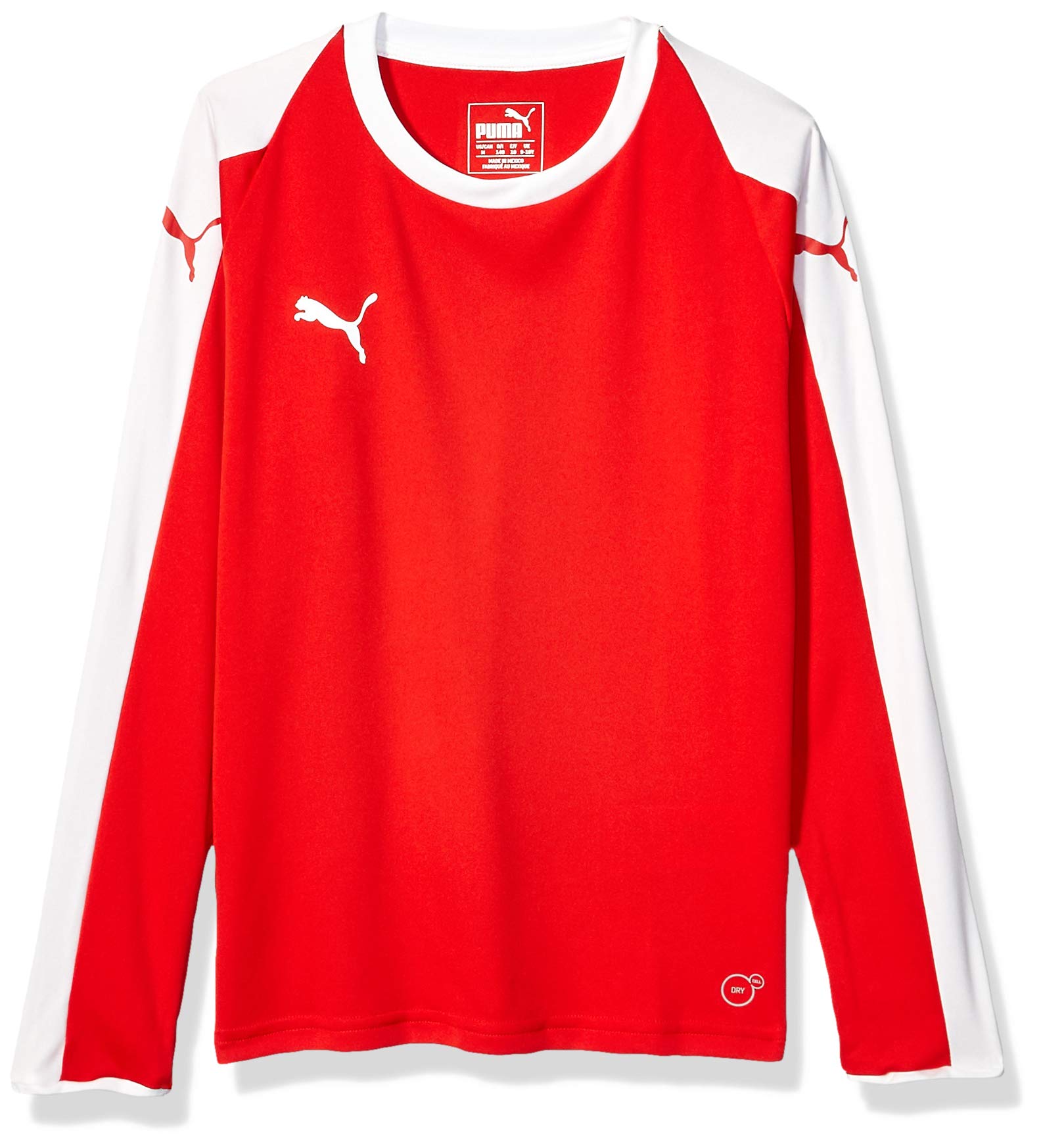 PUMA Unisex Youth Liga Long Sleeve Soccer Jersey - Breathable Performance Shirt for Kids & Teens - Perfect for Training, Matches & Casual Wear