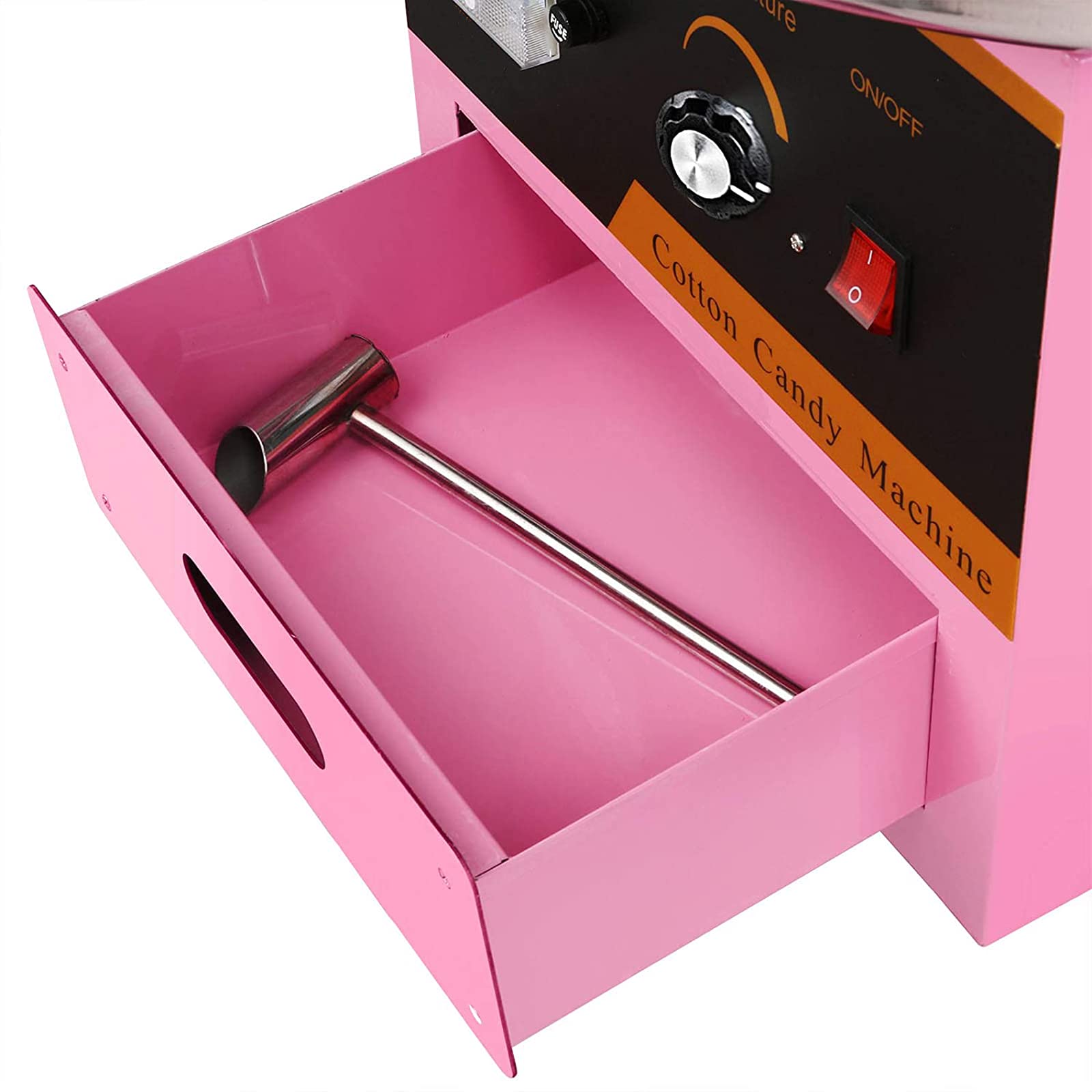20.5 Inch Commercial Cotton Candy Machine - Stainless Steel Electric Candy Floss Maker for Parties, Carnivals, Fairs & Events - Perfect for Birthday Celebrations, Weddings, and Business Use