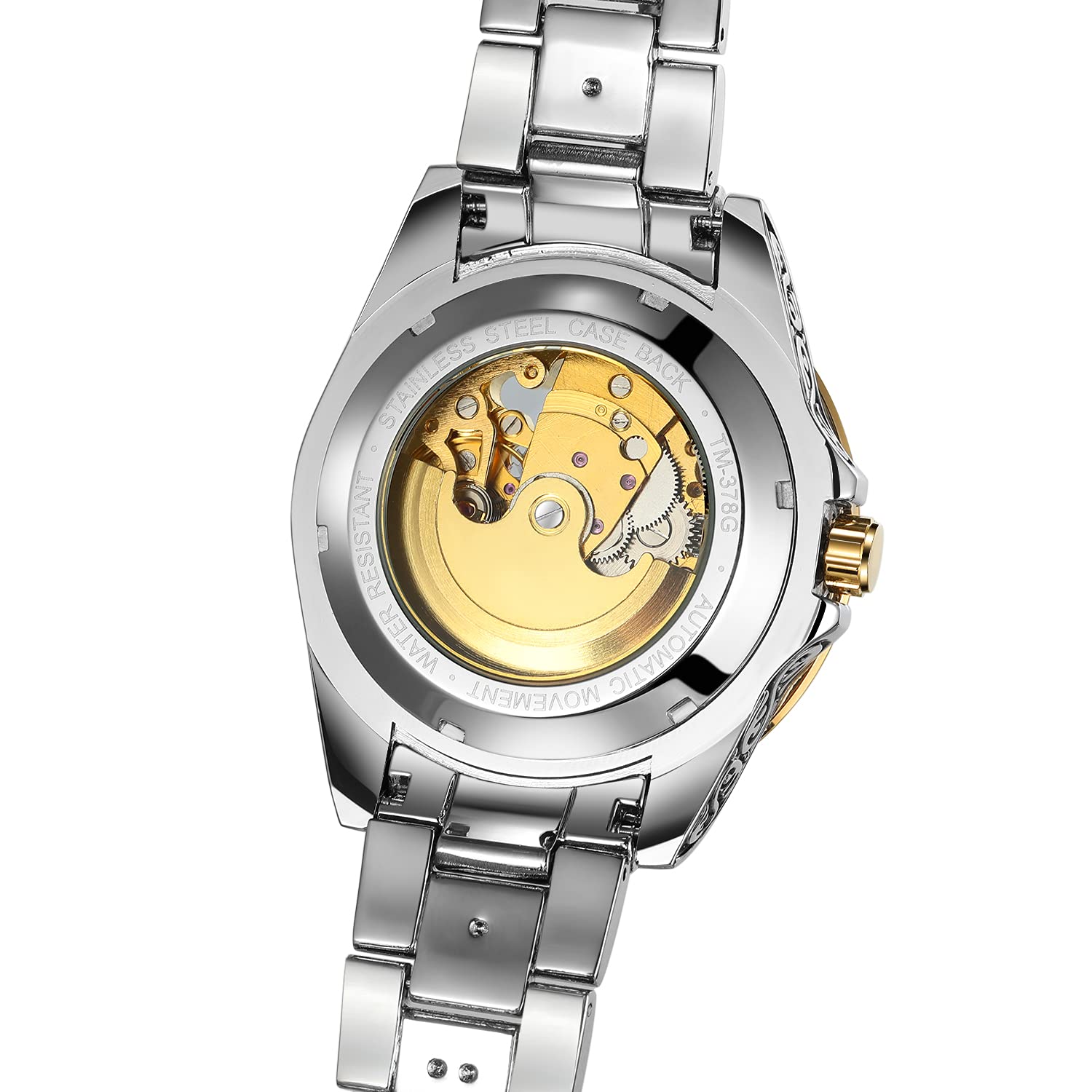 FORSINING Men's Automatic Skeleton Watch - Waterproof Self-Winding Mechanical Wristwatch with Engraved Design | Perfect for Business, Formal Events & Everyday Wear