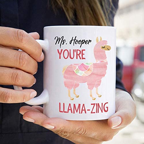You're Llamazing Coffee Mug - Funny Llama Themed Gift for Women, Best Friends & Teachers - Personalized Ceramic Cup for Coffee, Tea & Hot Drinks - Perfect for Office, Home & Classroom Use