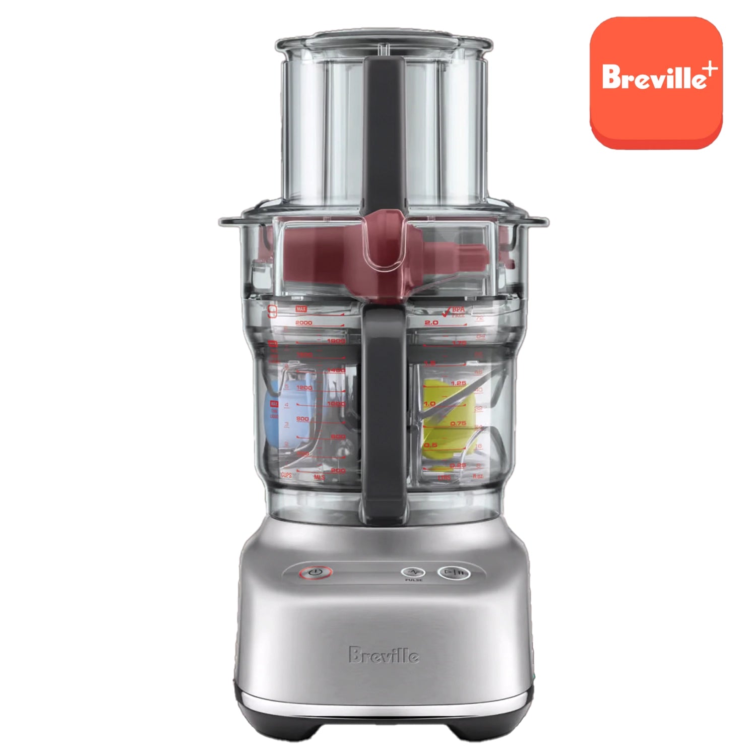 Breville Paradice 9-Cup Food Processor - BFP638BSS Stainless Steel | Perfect for Meal Prep, Dough Kneading & Vegetable Chopping | Compact Kitchen Appliance for Home Cooking