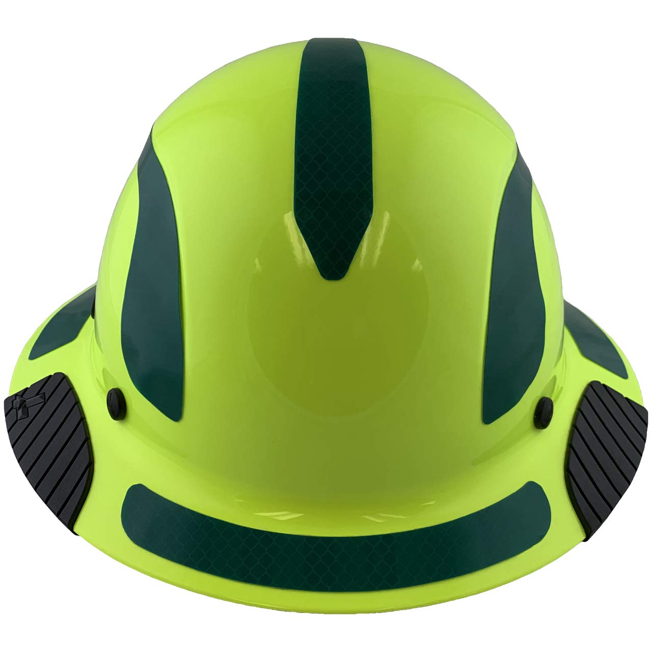 Fiberglass Composite Full Brim Safety Hard Hat - ANSI Certified Hi-Viz Lime Helmet with Reflective Decals & Free Tote Bag - Ideal for Construction, Mining & Industrial Work Safety