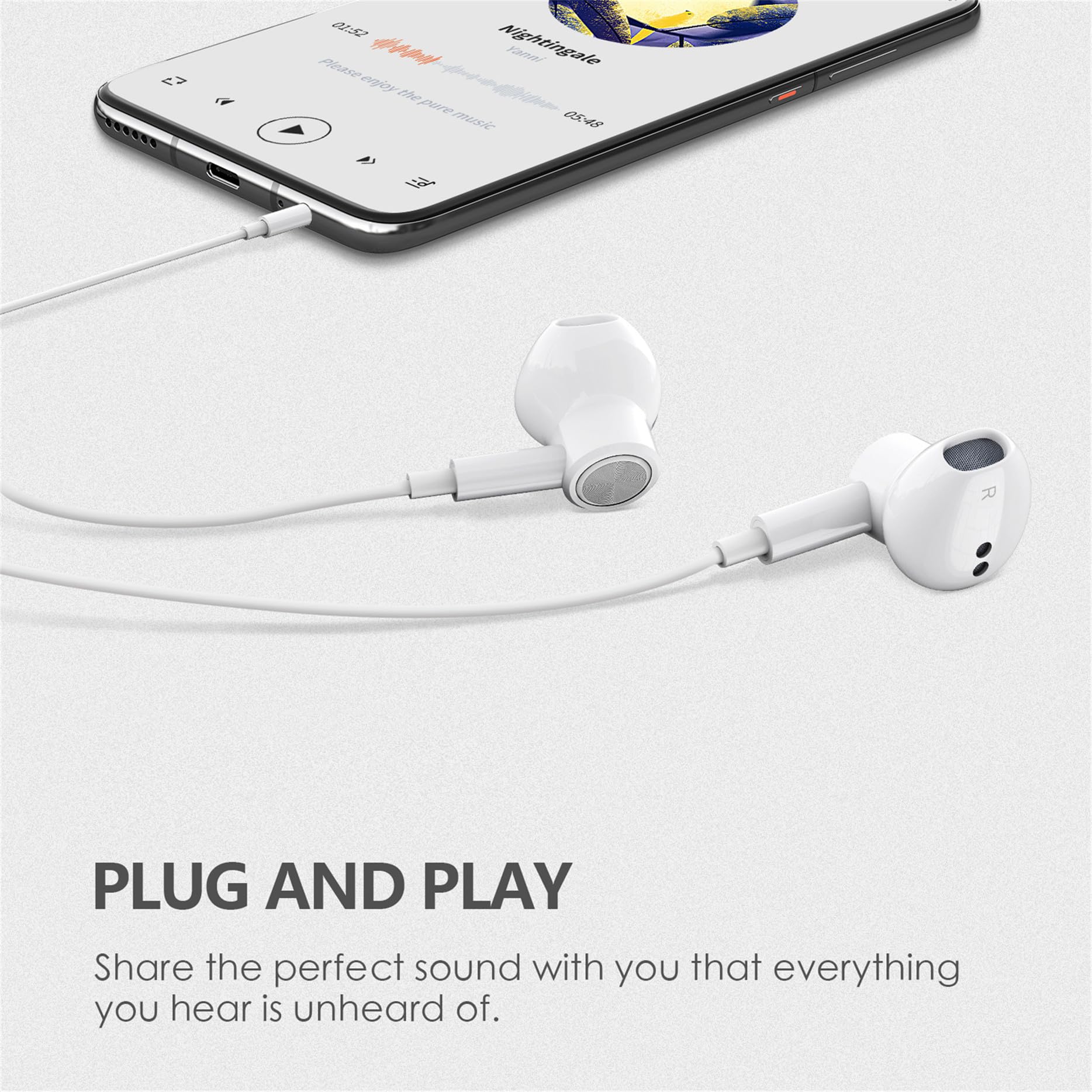 2 Pack MFi Certified Wired Earbuds for iPhone with Mic & Volume Control - 3.5mm Headphones Compatible with iPhone, iPad, iPod, Computer, Android & Most Audio Devices - Perfect for Workouts, Commuting & Gaming