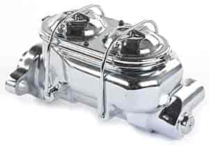 Dual Bail Dual Reservoir Short Pocket Disc Drum Master Cylinder - Chrome Plated for Classic Car Restoration & Hot Rod Brake System Upgrade