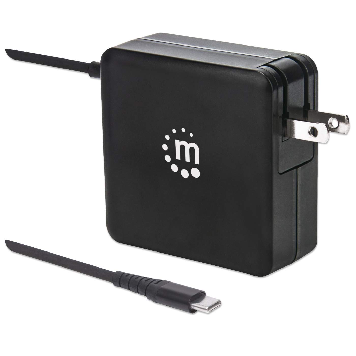 60W USB C Wall Charger with Built-in Cable - Fast PD Charging for iPhone, MacBook, Samsung & More | Home, Office & Travel Use