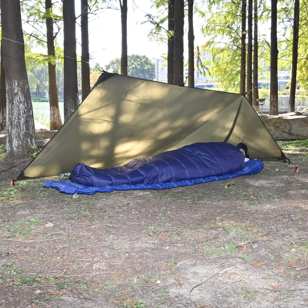 OneWind Camping Hammock with Waterproof Footprint - Lightweight Portable Hammock for Backpacking, Hiking & Outdoor Adventures - Includes Rain Tarp & Tree Straps