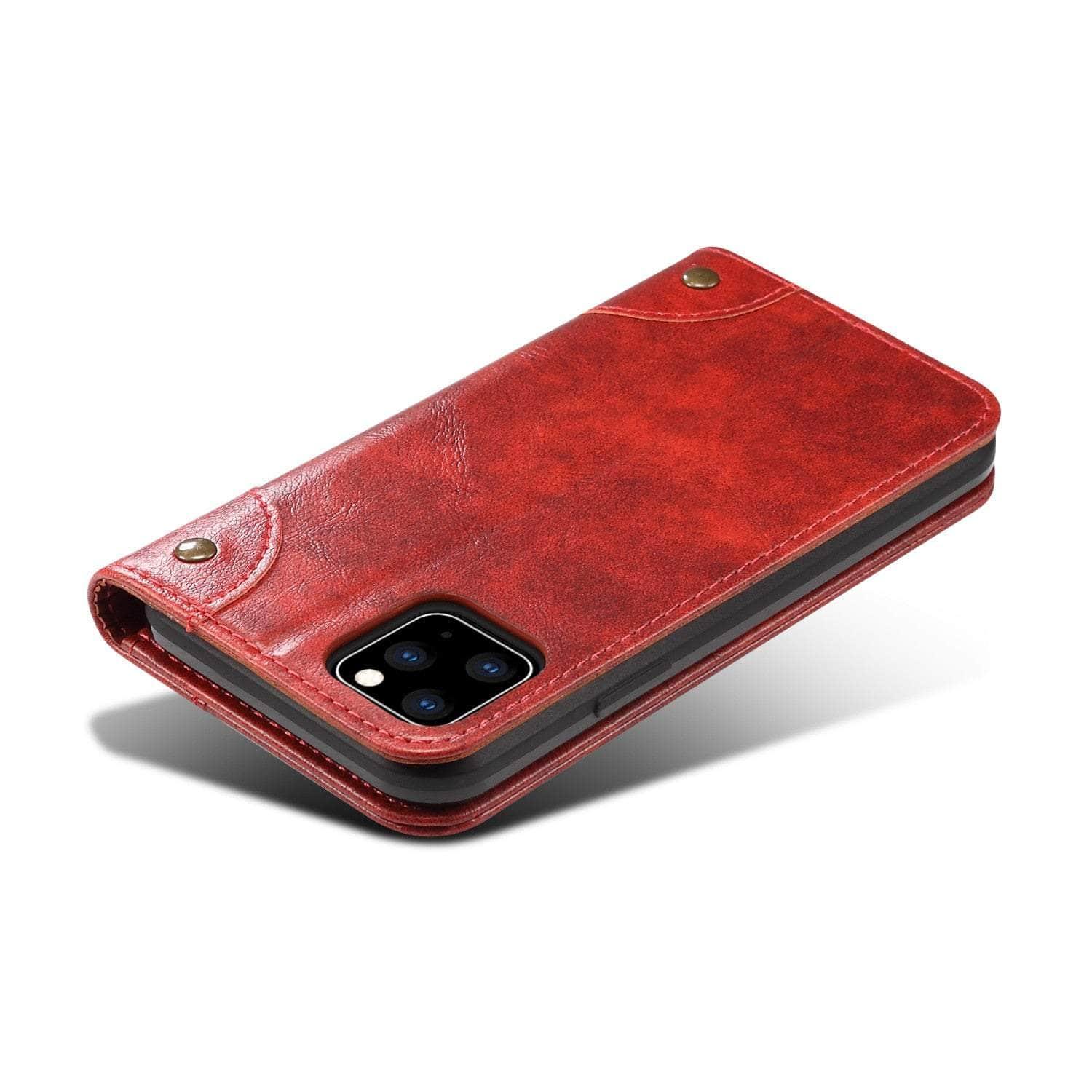 Genuine Leather iPhone 15 Pro Wallet Case - Classic Flip Cover with Card Slots | Perfect for Business, Travel & Everyday Use