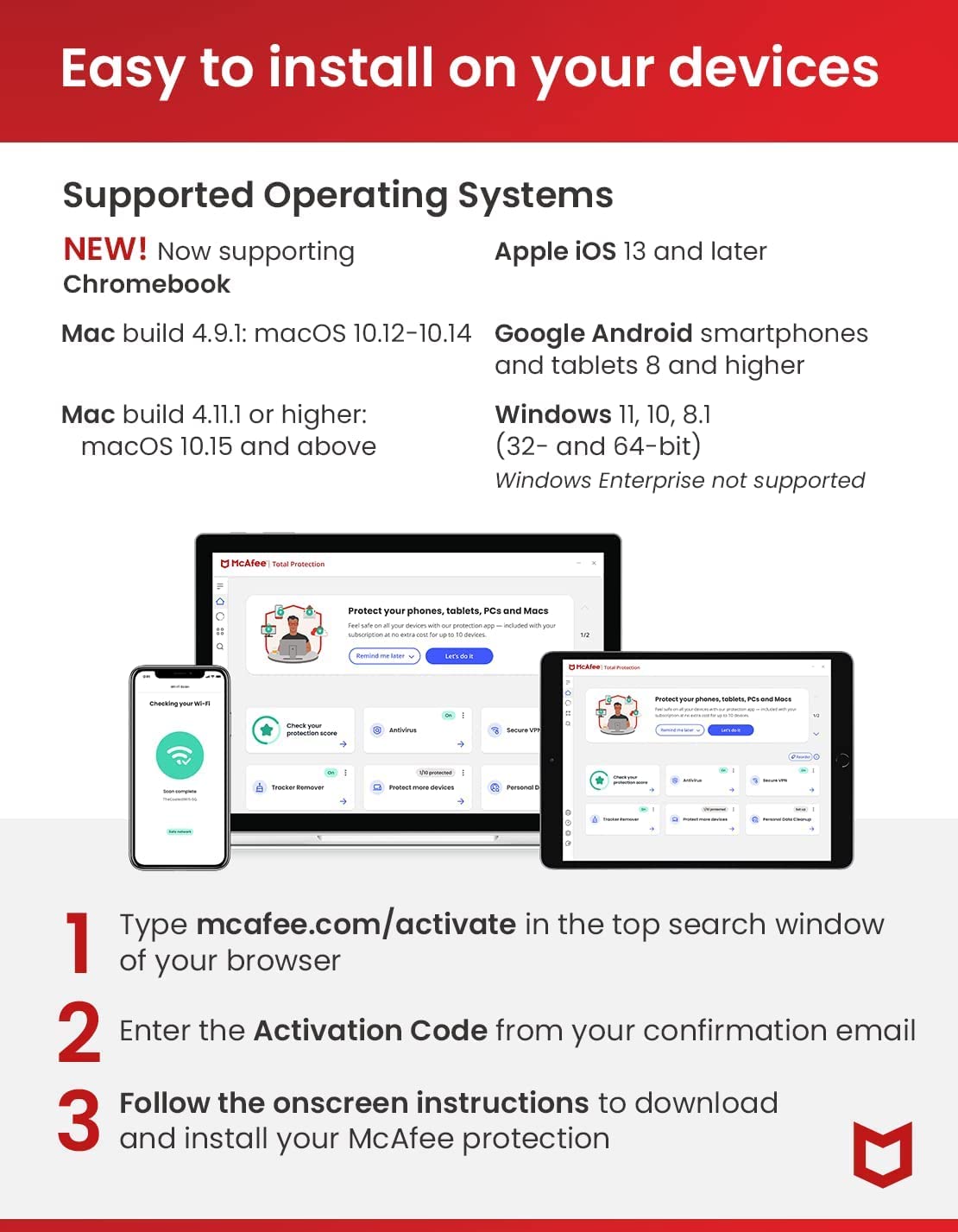 McAfee+ Advanced Family Unlimited Devices 2025 | 1-Year Subscription with Auto-Renewal | Online Security, Identity Theft Protection, Privacy & Parental Controls | Download for Windows, Mac, iOS & Android | Protect Your Family's Digital Life at Home & On-The-Go