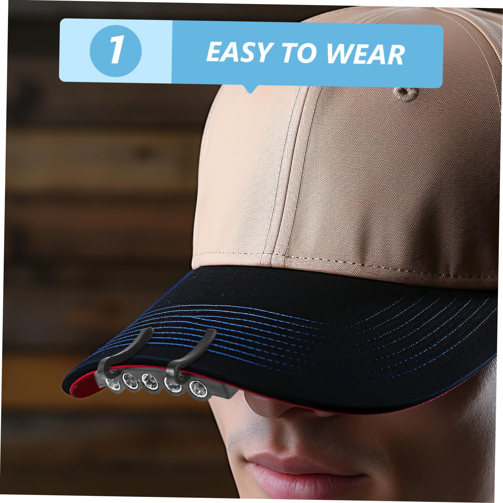 5 LED Hard Hat Headlamp for Camping, Fishing & Hunting | Outdoor Work Light
