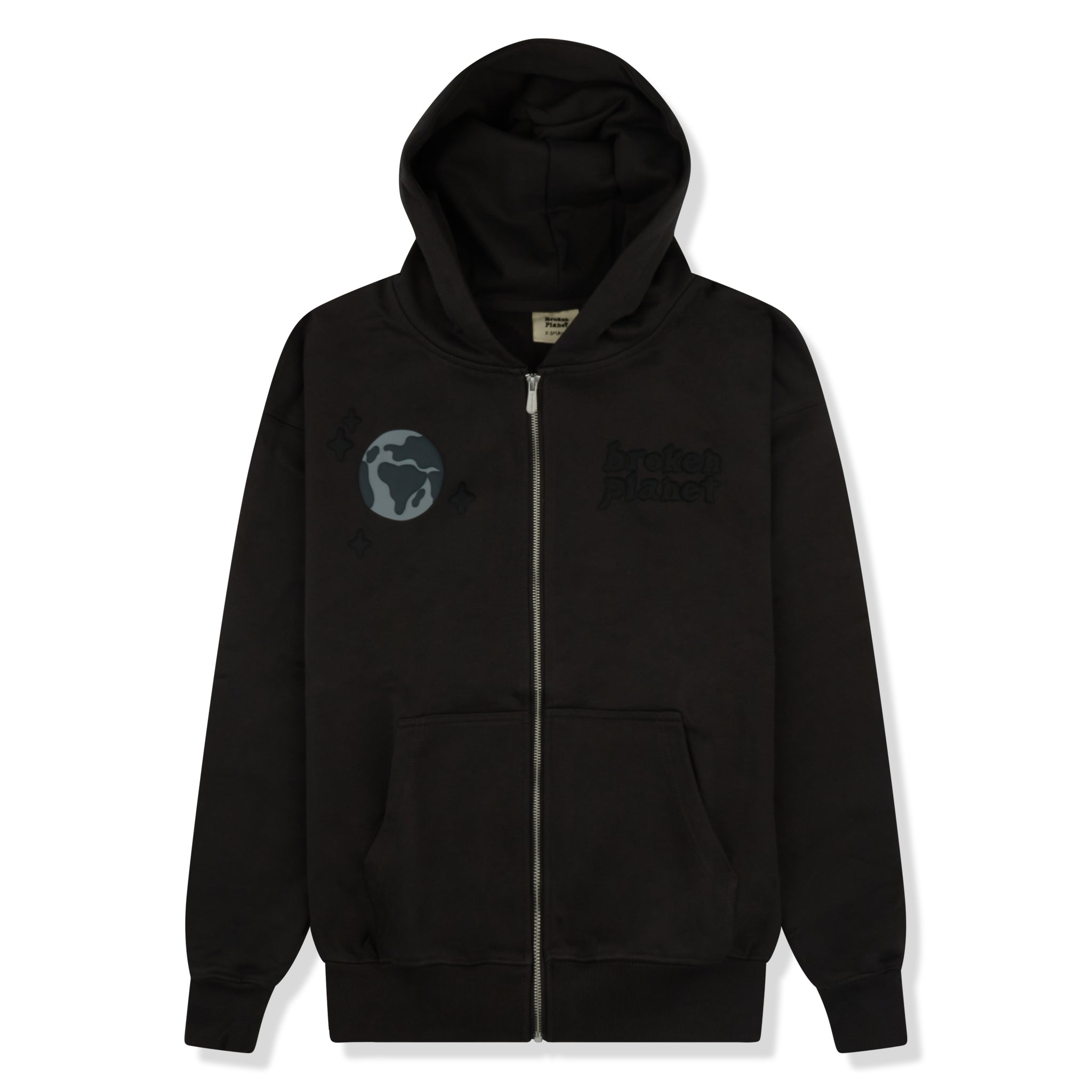 Broken Planet Spider Web Zip Up Hoodie - Soot Black | Trendy Streetwear for Men & Women | Perfect for Casual Outfits & Urban Fashion