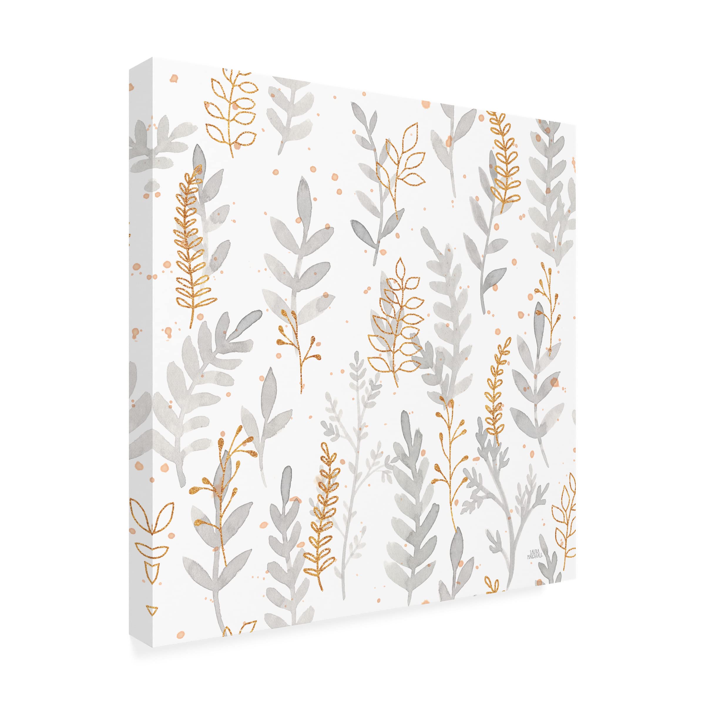 Laura Marshall 'Spring Blooms Pattern VI' Canvas Wall Art - Floral Home Decor for Living Room, Bedroom & Office | Trademark Fine Art