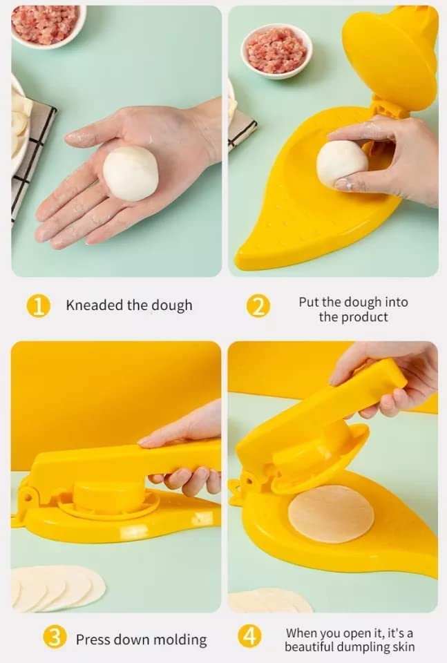 Nexellar Hand Press Puri Maker - Unbreakable Plastic Manual Puri Press with Handle for Kitchen | Perfect for Making Thepla, Paratha, Chapati, Khakhra, Momos, Naan, Roti | Ideal for Home Cooking, Indian Cuisine & Restaurant Use (Pack of 1)