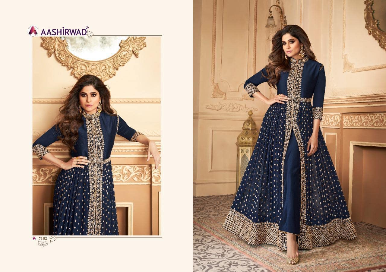 Exquisite Embroidery Designer Silt Anarkali Gown Suits for Women | Elegant Party Wear & Wedding Guest Outfits | Perfect for Festive Occasions, Bridal Showers & Special Events