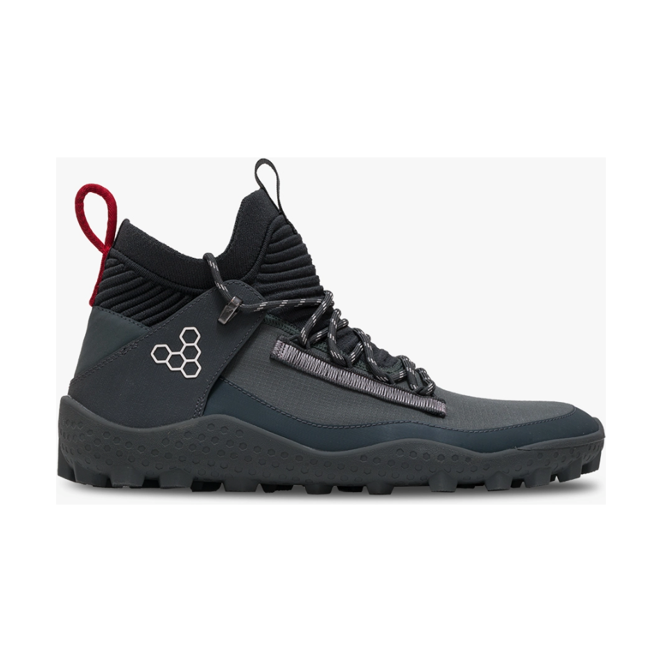 Vivobarefoot Men's Magna Lite WR SG Waterproof Hiking Shoes - Charcoal Grey | Lightweight & Durable for Outdoor Adventures, Trail Running & Travel