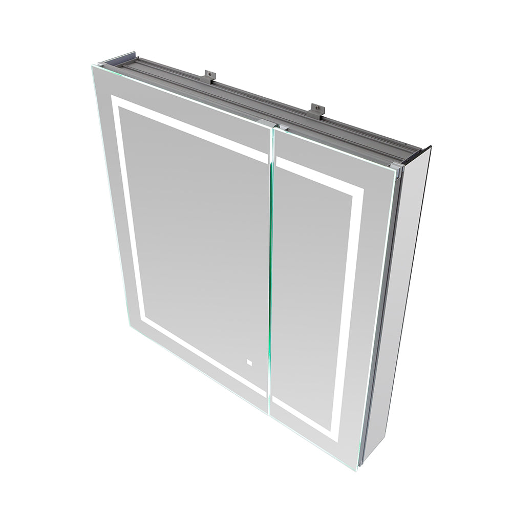 Aquadom Royale Basic Q 30x30 LED Lighted Bathroom Medicine Cabinet - Perfect for Modern Bathrooms & Vanities with Built-In Lighting