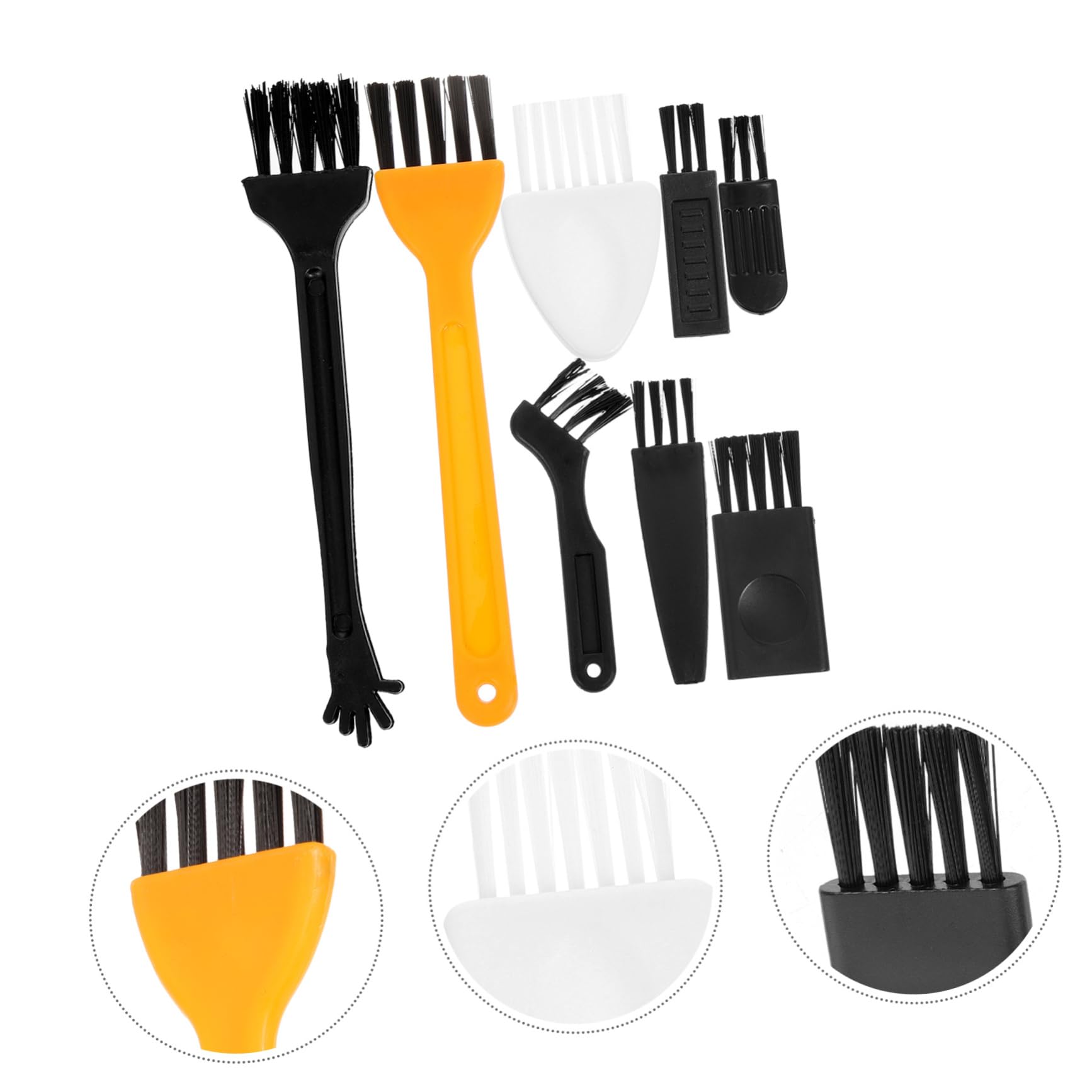 48pcs Minkissy Mini Cleaning Brush Set - Portable Razor Brush, Grout Cleaner, Humidifier & Vent Cleaning Tool with Nylon Wool Bristles | Perfect for Home, Office, Bathroom & Printer Maintenance