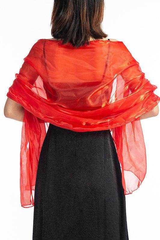 Elegant Polyester Tulle Shawl CJ0105 - Lightweight Scarf Wrap for Women, Perfect for Weddings, Parties & Evening Events