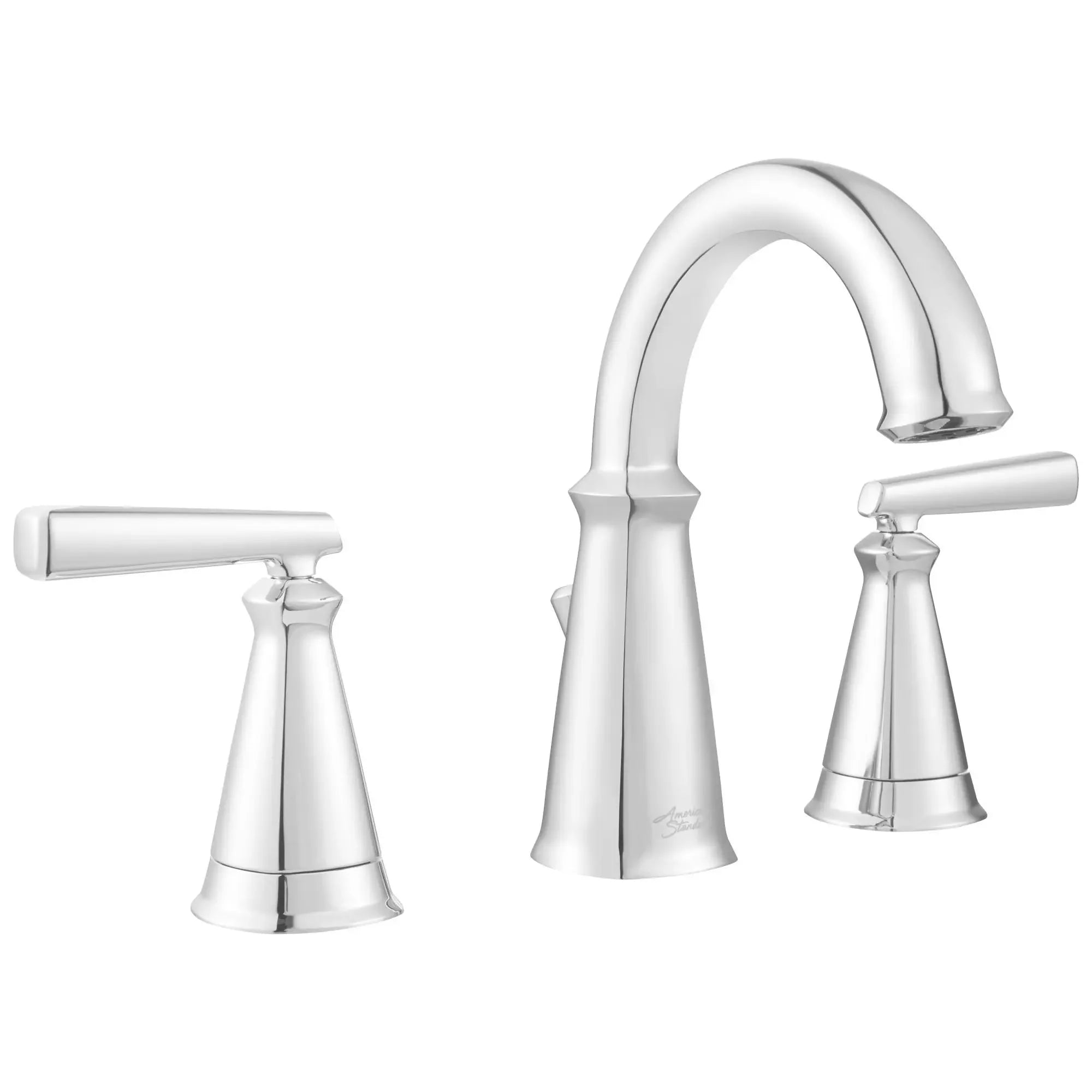 Edgemere® 8 Inch Widespread 2 Handle Bathroom Faucet - 1.2 GPM Low Flow, 4.5 L/min Water Saving - Brushed Nickel Lever Handles - Perfect for Modern Bathroom Vanities and Powder Rooms