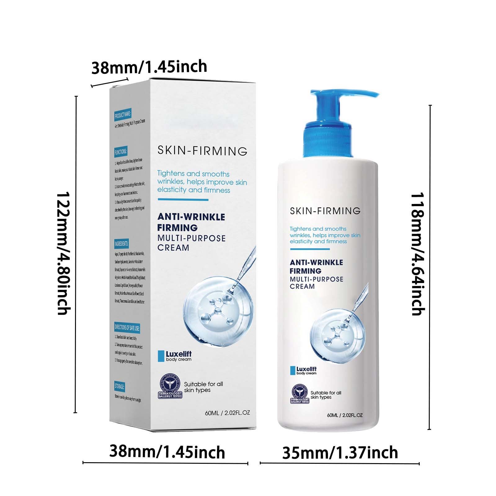 2PC Ultra Firming Skin Cream - Advanced Skin Tightening & Rejuvenating Face Cream for Wrinkles & Sagging Skin | Day & Night Moisturizer for Women & Men | Perfect for Anti-Aging Routine & Post-Workout Skin Care