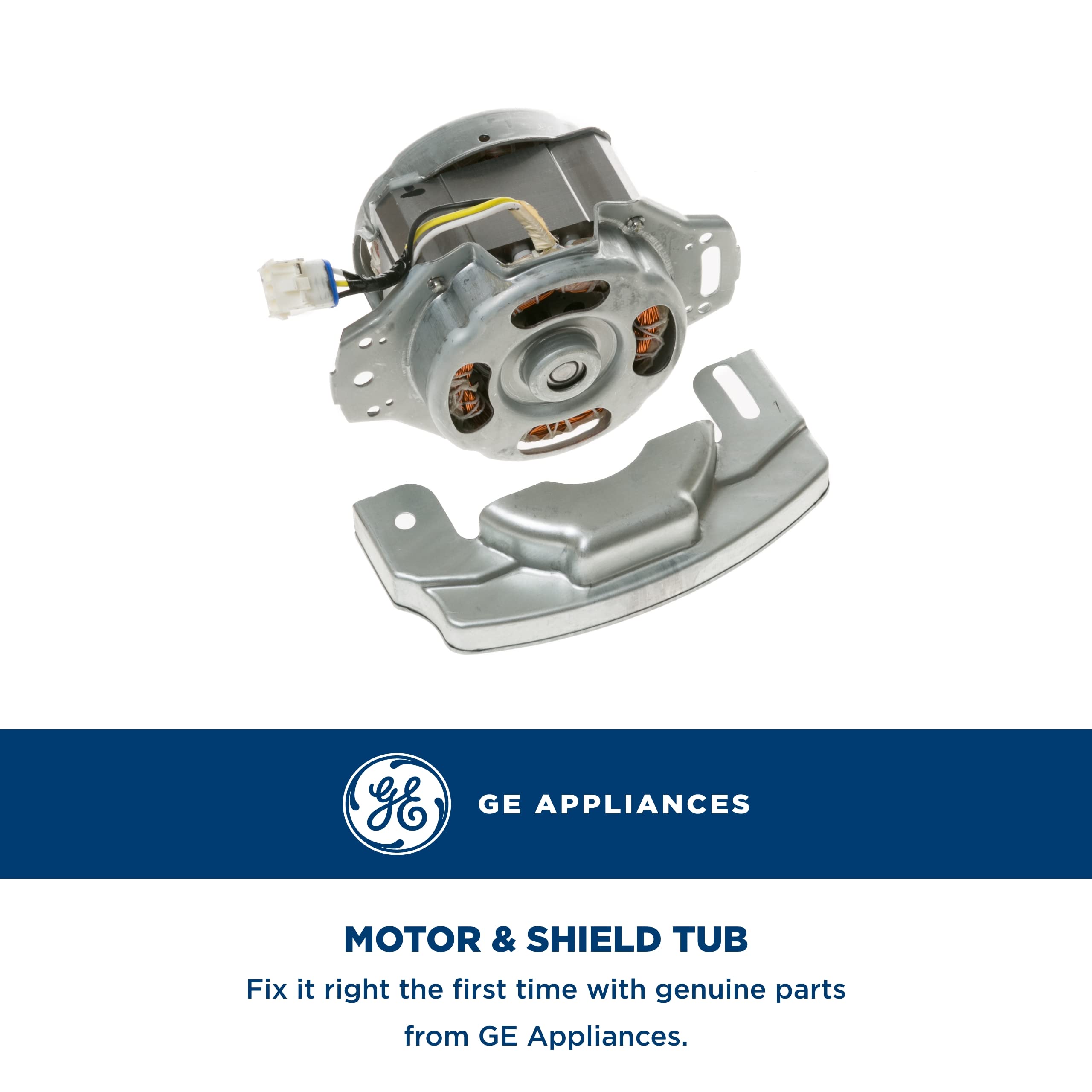 GE Appliances WH49X20495 Washing Machine Tub Motor with Shield - Replacement Part for GE Washer Repair - Perfect for Laundry Room Maintenance & DIY Fixes