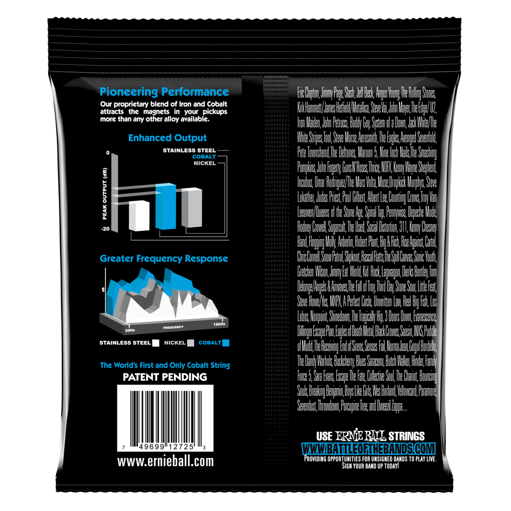 Ernie Ball Extra Slinky Cobalt Electric Guitar Strings 8-38 Gauge - Perfect for Rock, Blues & Metal Guitarists | Studio & Stage Performance