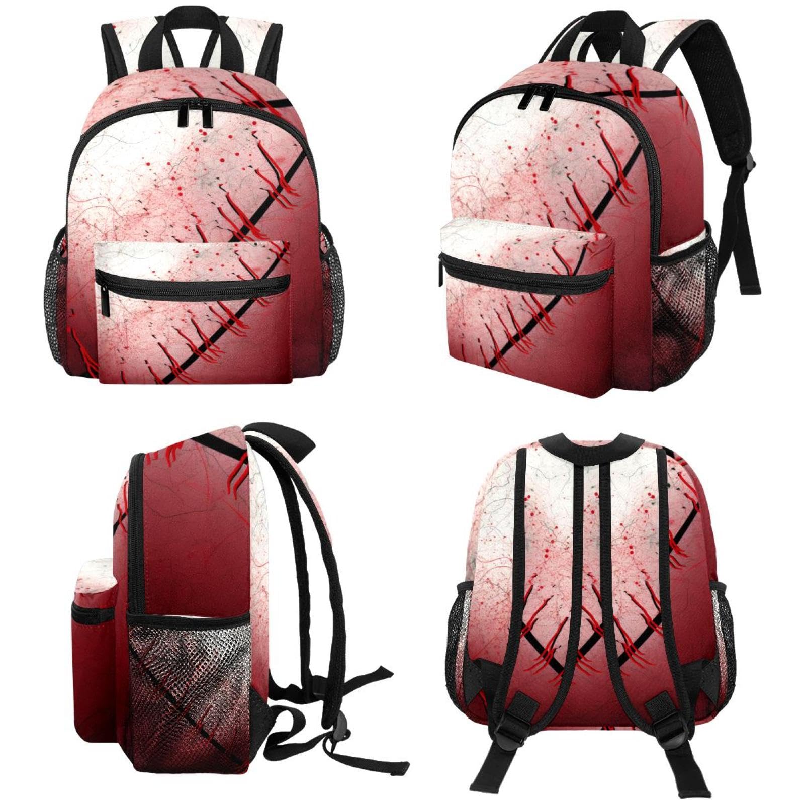 Men's & Women's Travel Backpack with Baseball Texture - Durable Carry-On Backpack for Commuting, Hiking & Business Trips