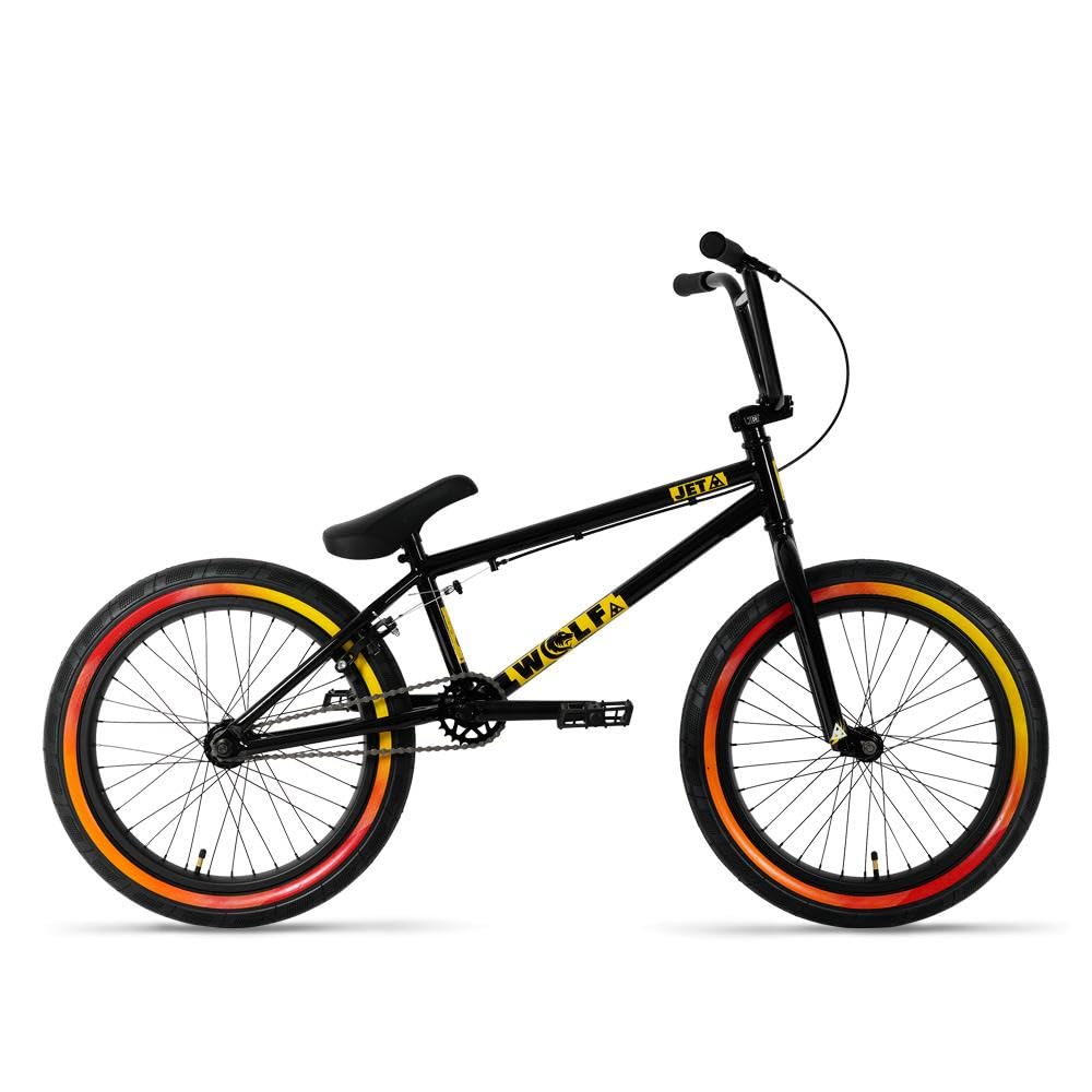 Jet Wolf Freestyle BMX Bike for Kids - 20-Inch Wheels, Intermediate Level Rider - Perfect for Skate Parks, Street Riding & BMX Racing
