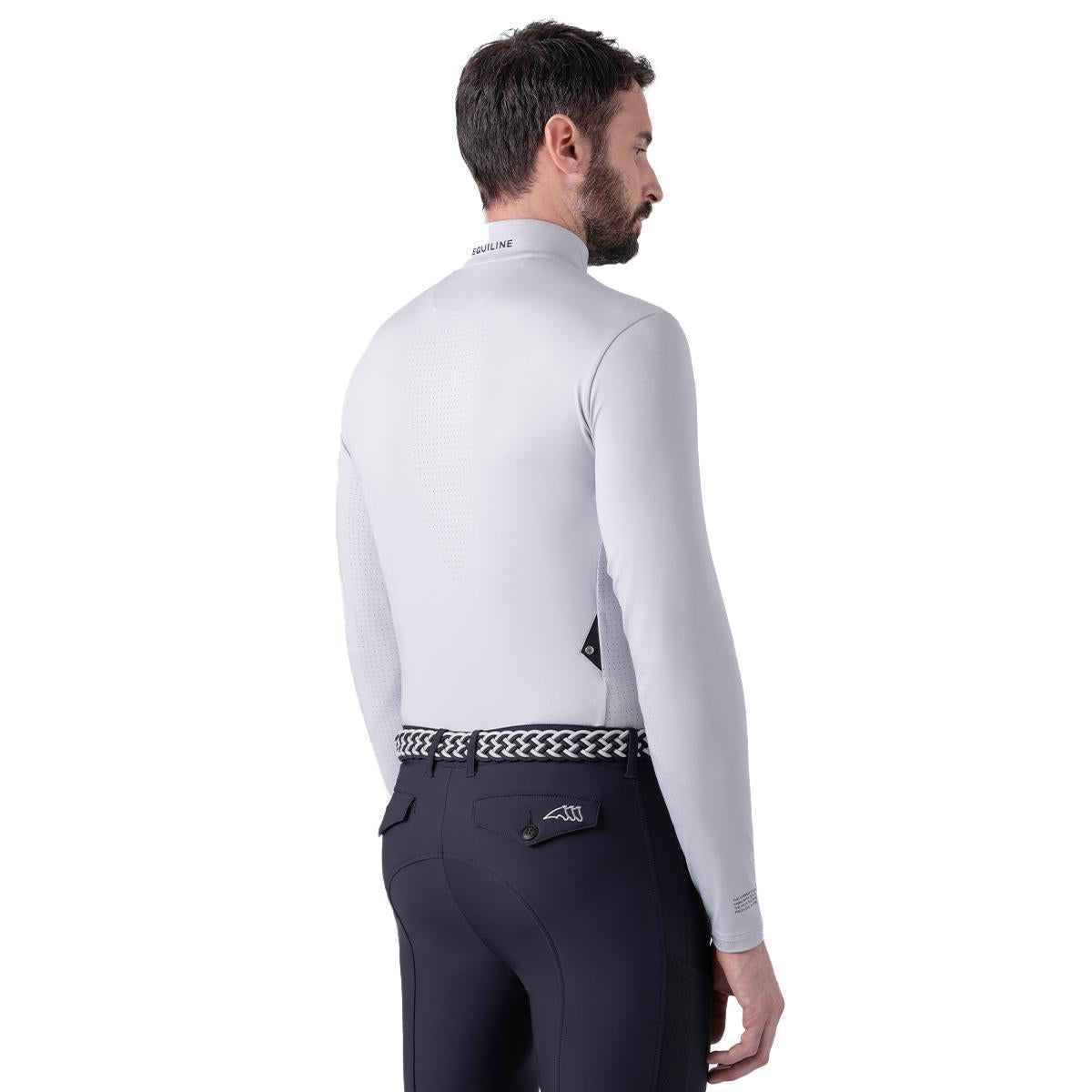 Equiline Men's Elibre Half Zip Second Skin UV Protection Shirt - Lightweight, Breathable for Running, Hiking & Outdoor Activities