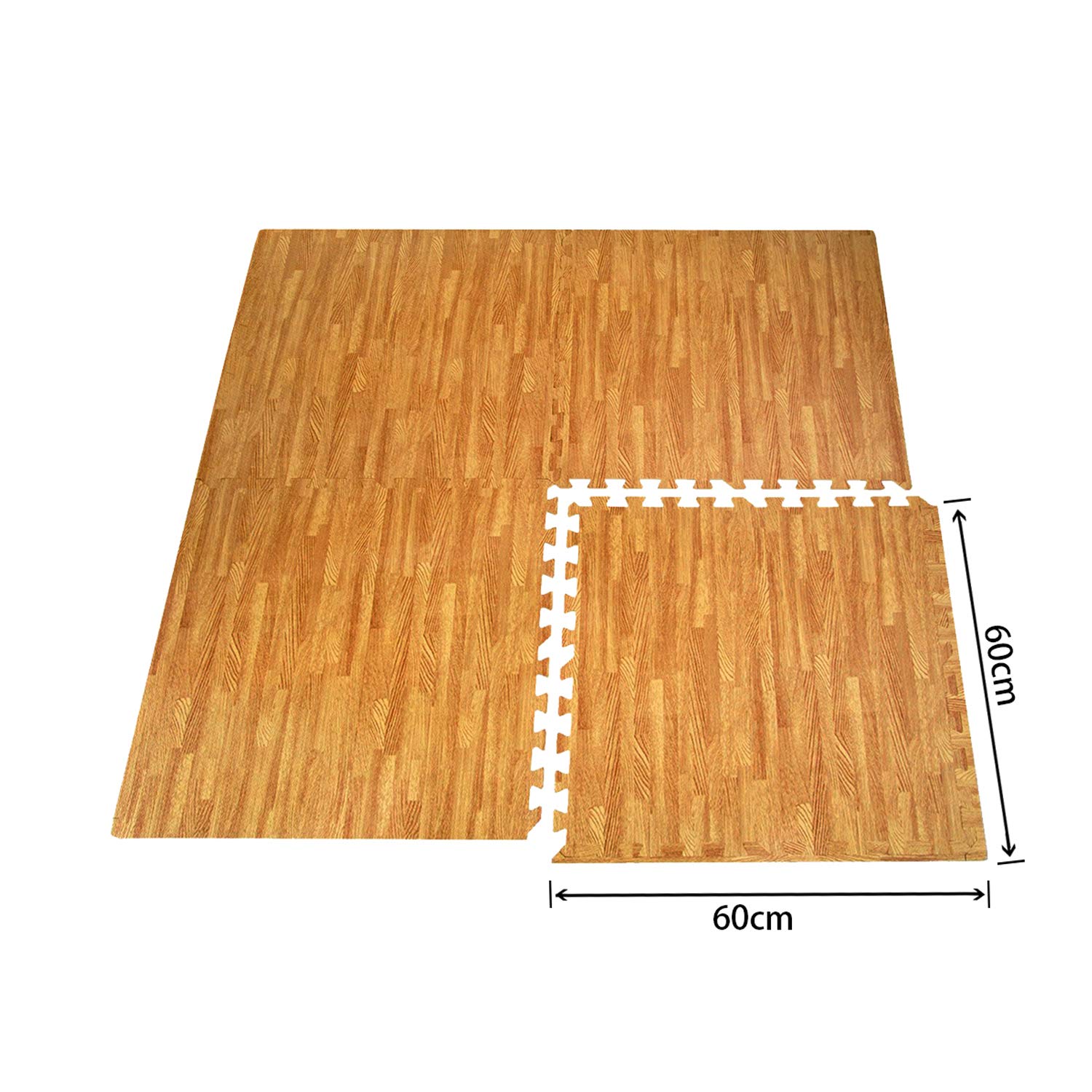 CCLIFE Interlocking Gym Puzzle Mat - Shockproof Rubber Floor Tiles for Home Gym, Yoga, and Workout - Perfect for Fitness Studios, Playrooms, and Exercise Areas