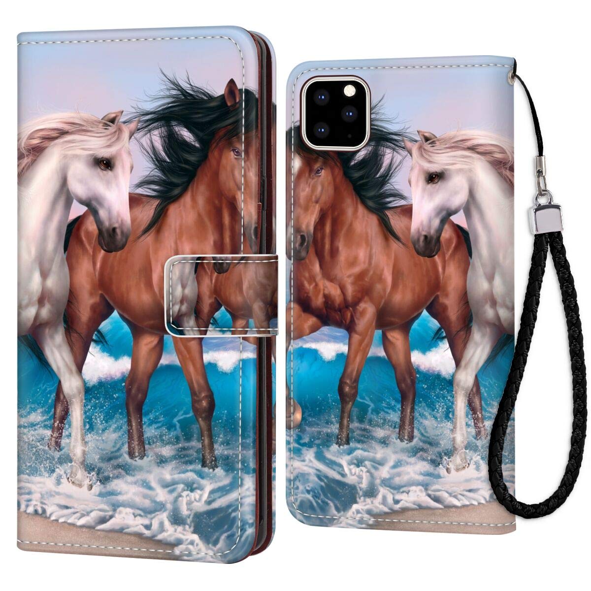 Premium Leather Wallet Case for iPhone 11 Pro Max (2019) - Slim Protective Phone Cover with RFID Blocking Card Slots | Perfect for Business Travel & Everyday Use