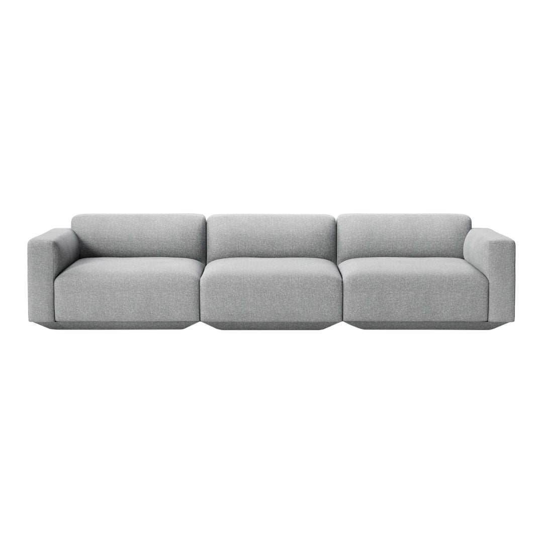Develius Model D 3-Seater Sofa - Modern Comfortable Couch for Living Room, Lounge & Office - Soft Fabric Upholstery with Sturdy Wooden Frame