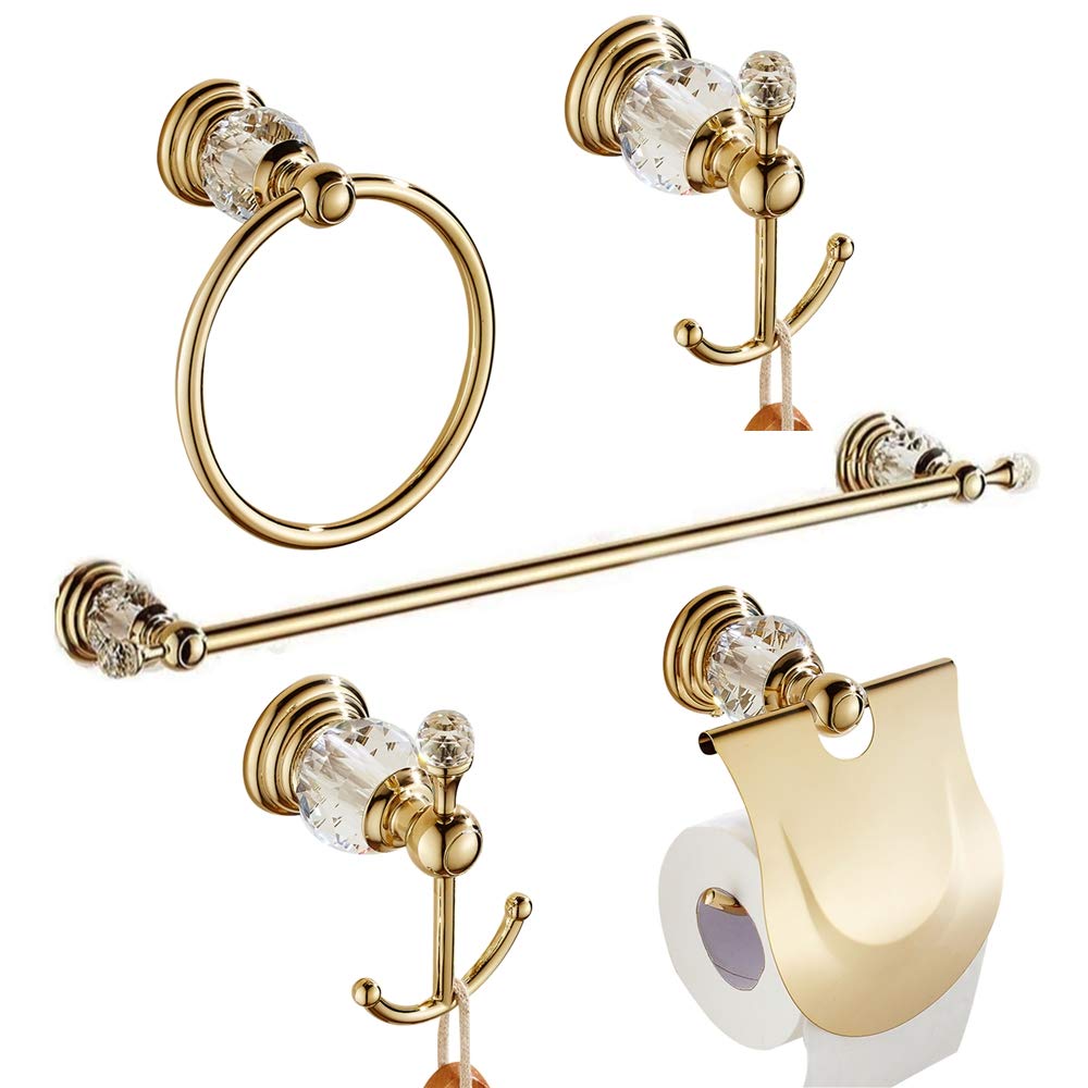 Premium Crystal Bathroom Accessories Set - 24