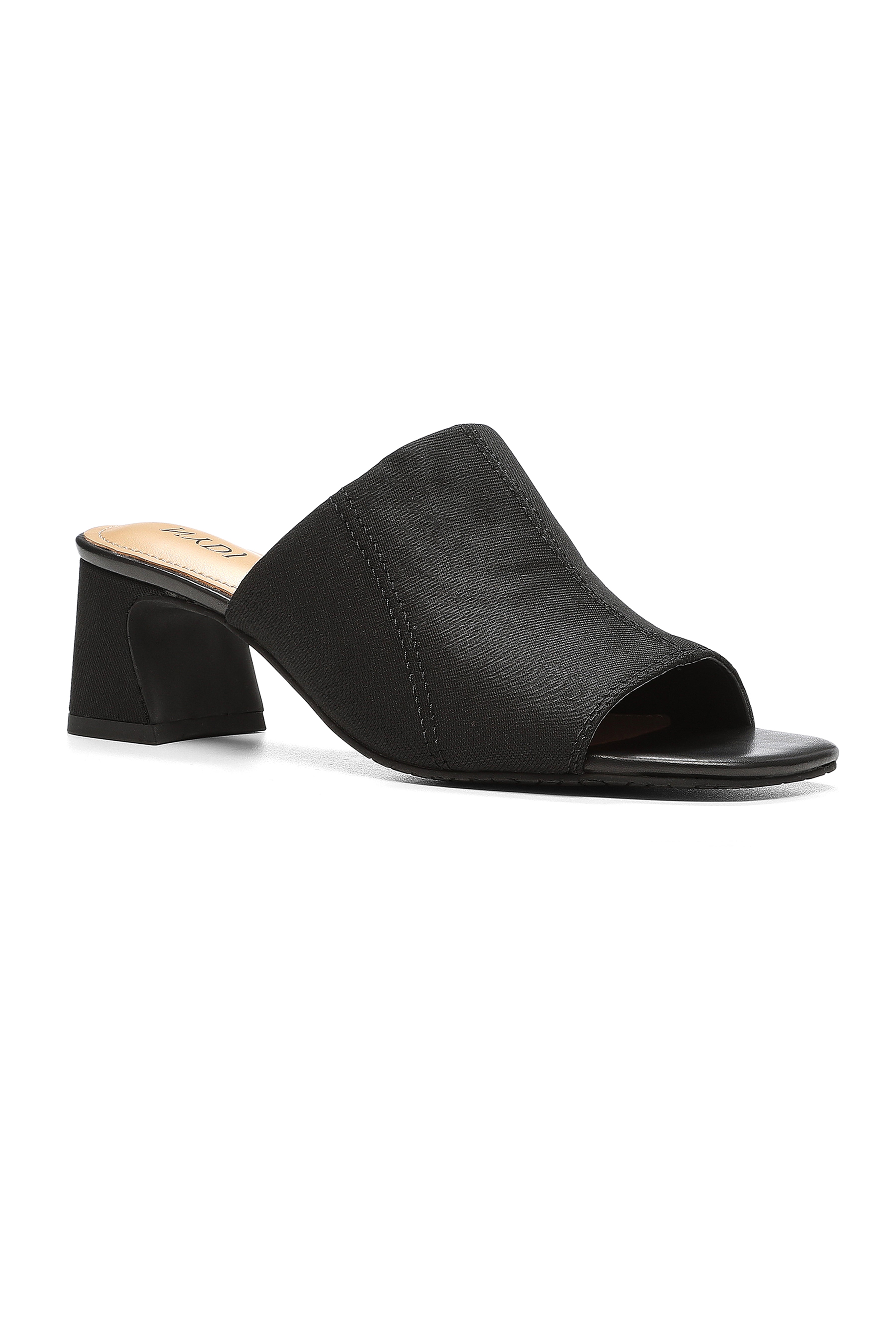 Gwen Stretch Mules for Women - Comfortable Slip-On Black Shoes | Perfect for Casual Wear, Office & Everyday Outfits
