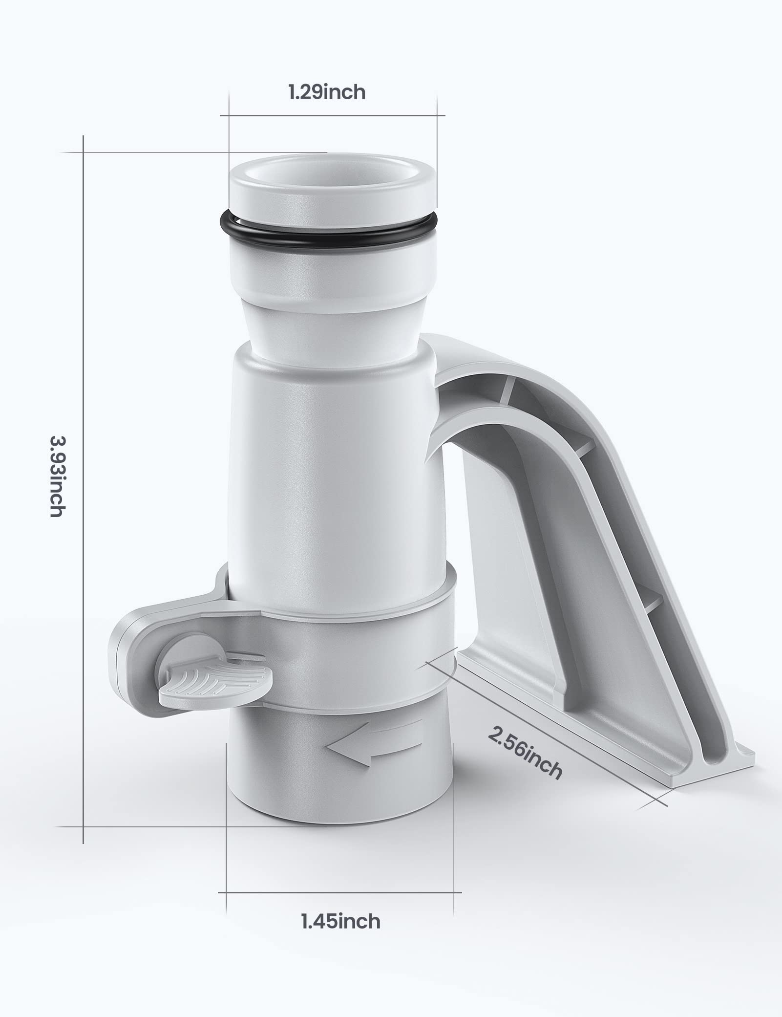 2-Pack 1/4 Inch Pool Hose Support Brackets with Clamp Mount - Heavy Duty Water Pipe Holder for Above Ground Swimming Pools | Perfect for Securing Hoses and Preventing Kinks During Pool Maintenance