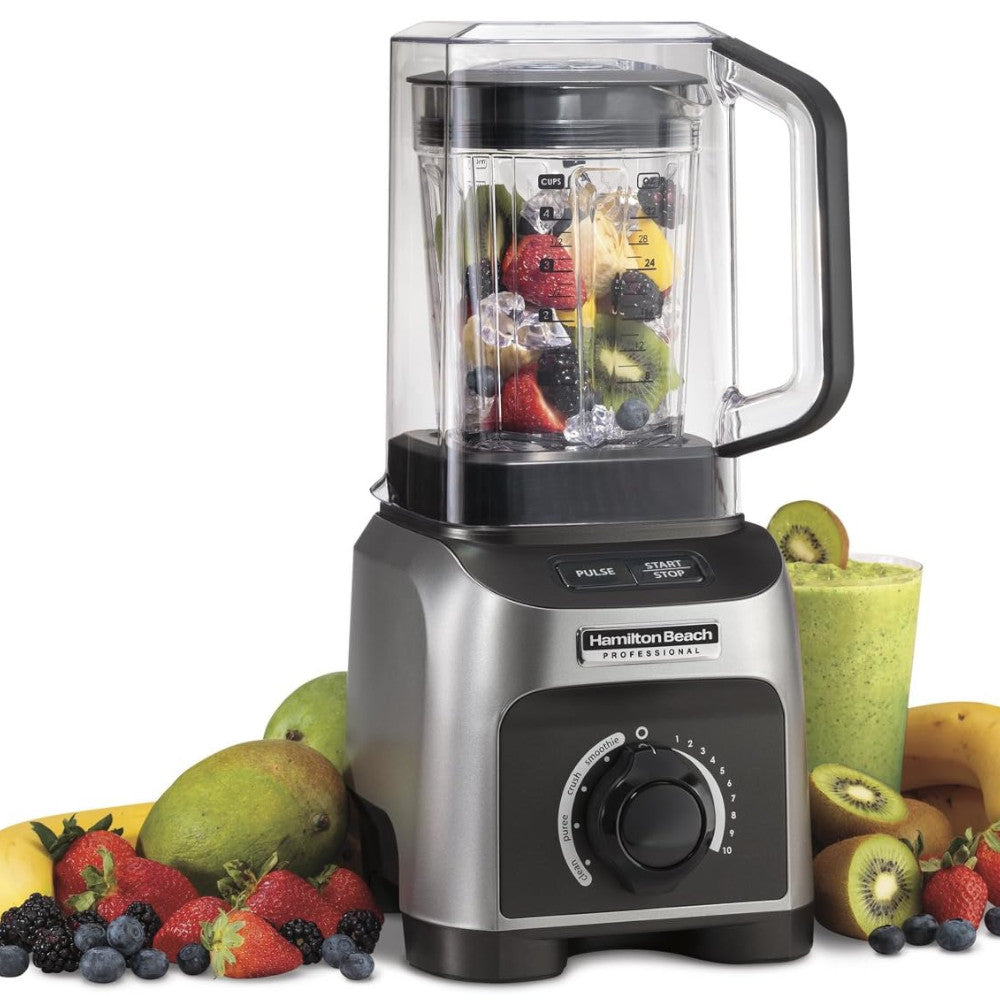 Refurbished Hamilton Beach Professional 58870 Quiet Shield Blender with Home Essentials Warranty - Perfect for Smoothies, Soups & Kitchen Blending