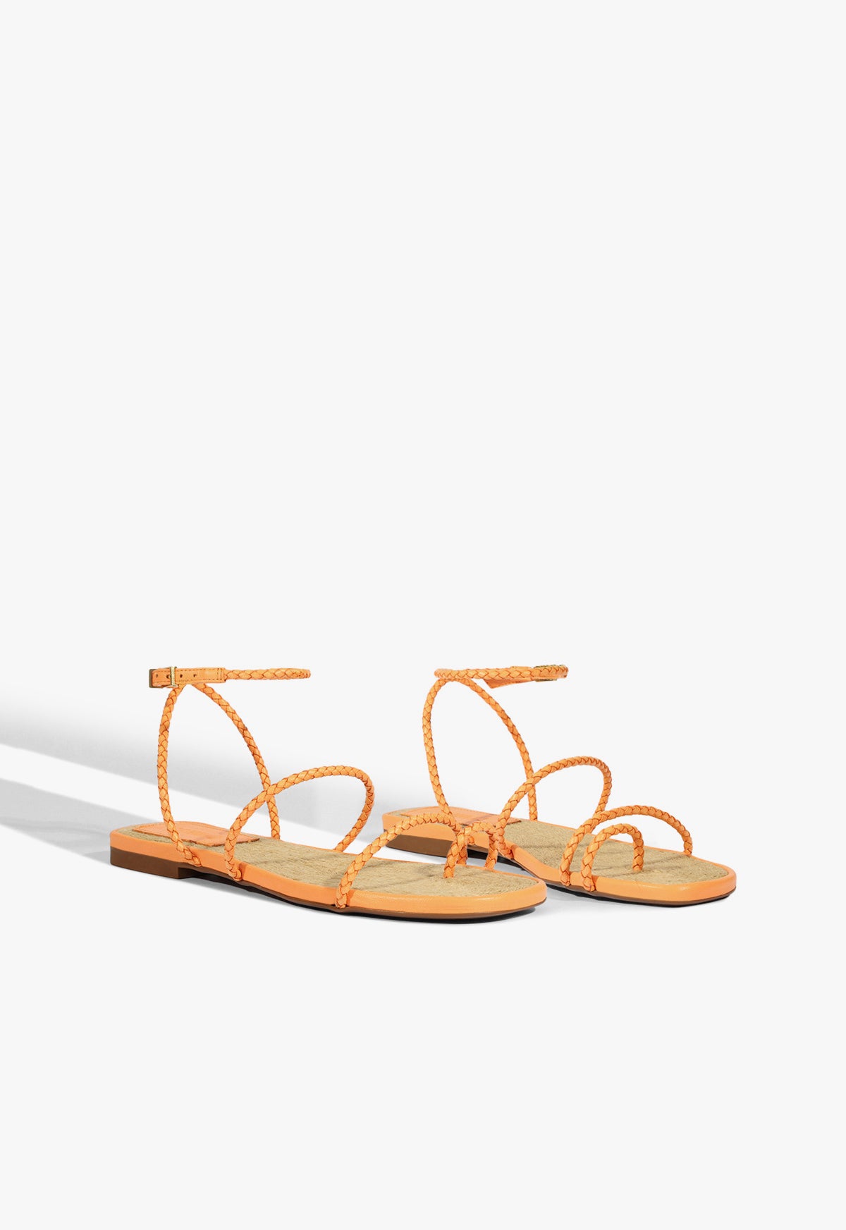Kaya Orange Leather Flat Sandal - Women's Comfortable Summer Casual Shoes for Beach, Vacation & Everyday Wear