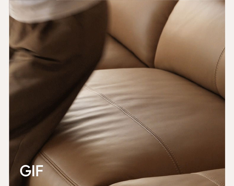 Modern Genuine Leather Cowhide Down Sofa - Luxurious Comfort for Living Room, Office & Lounge Spaces