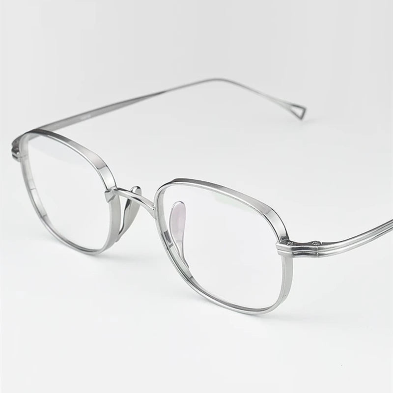 Stylish Black Unisex Titanium Square Oval Eyeglasses Frame 19114 - Perfect for Work, Reading & Fashion Accessories
