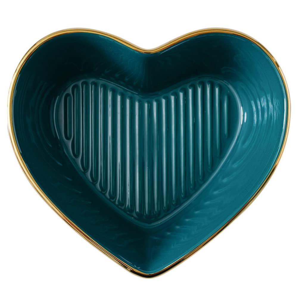 Heart-Shaped Ceramic Bowl - Versatile Serving Dish for Afternoon Tea, Snacks, Desserts, Salads, Fruits, Cereal & Pasta | Adorable Mixing Bowl & Decorative Container for Home, Kitchen & Party Use