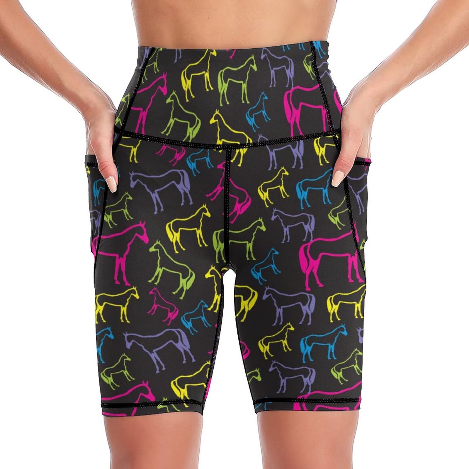 Cubirmin Women's High Waist Biker Shorts with Side Pockets - Workout, Running, Yoga & Cycling Shorts for Women | Perfect for Gym, Fitness & Outdoor Activities