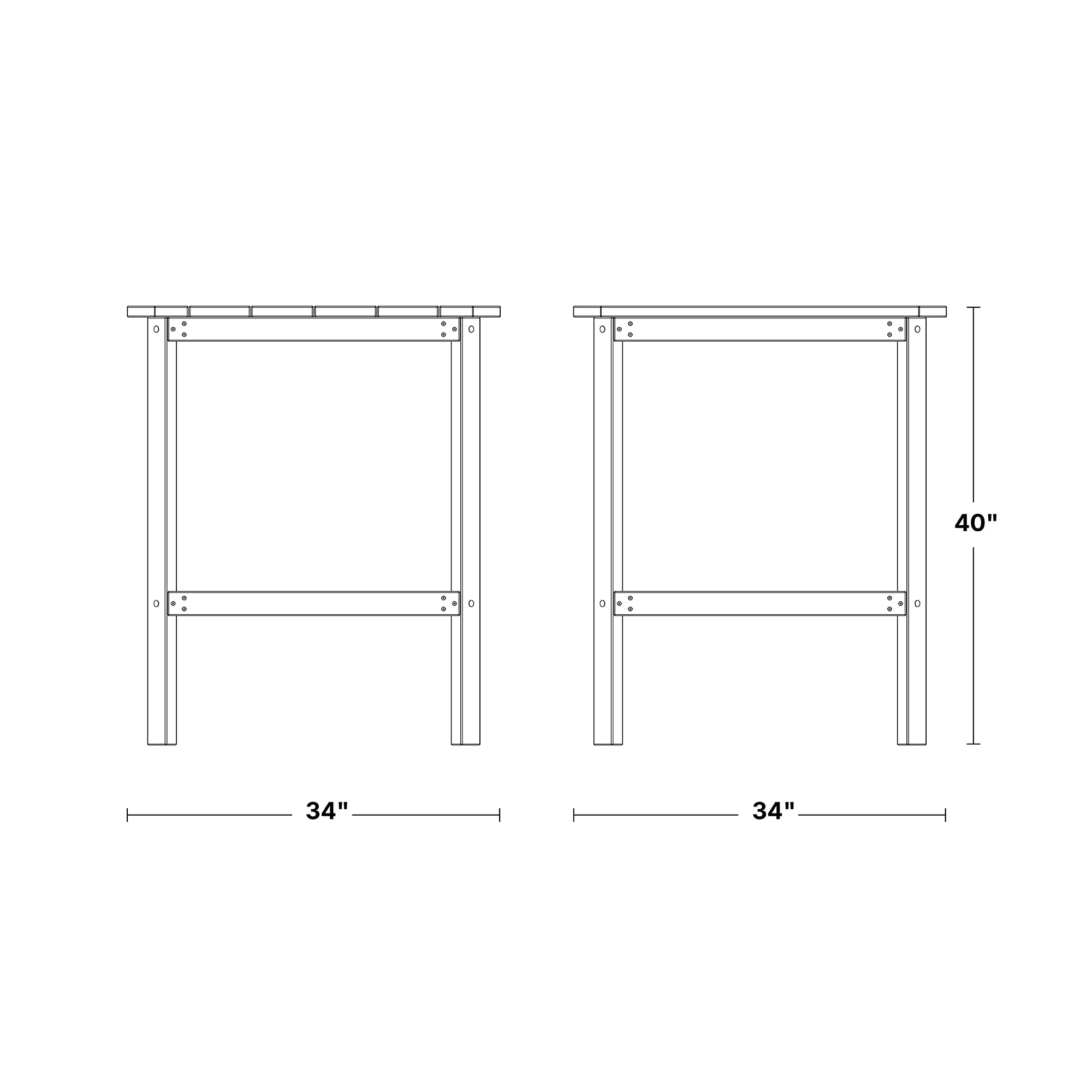 40 Inch Classic High Bar Table - Durable & Stylish Counter Height Table for Kitchen, Dining Room, or Outdoor Patio