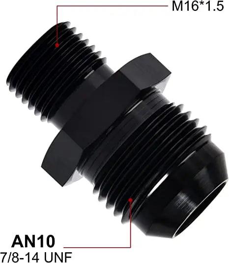 EVIL ENERGY AN Male Flare to Male Metric Fitting Adapter - High-Quality Aluminum Alloy Fuel Line Connector for Automotive, Racing & Performance Upgrades - Perfect for Fuel Systems, Oil Lines & Hydraulic Applications