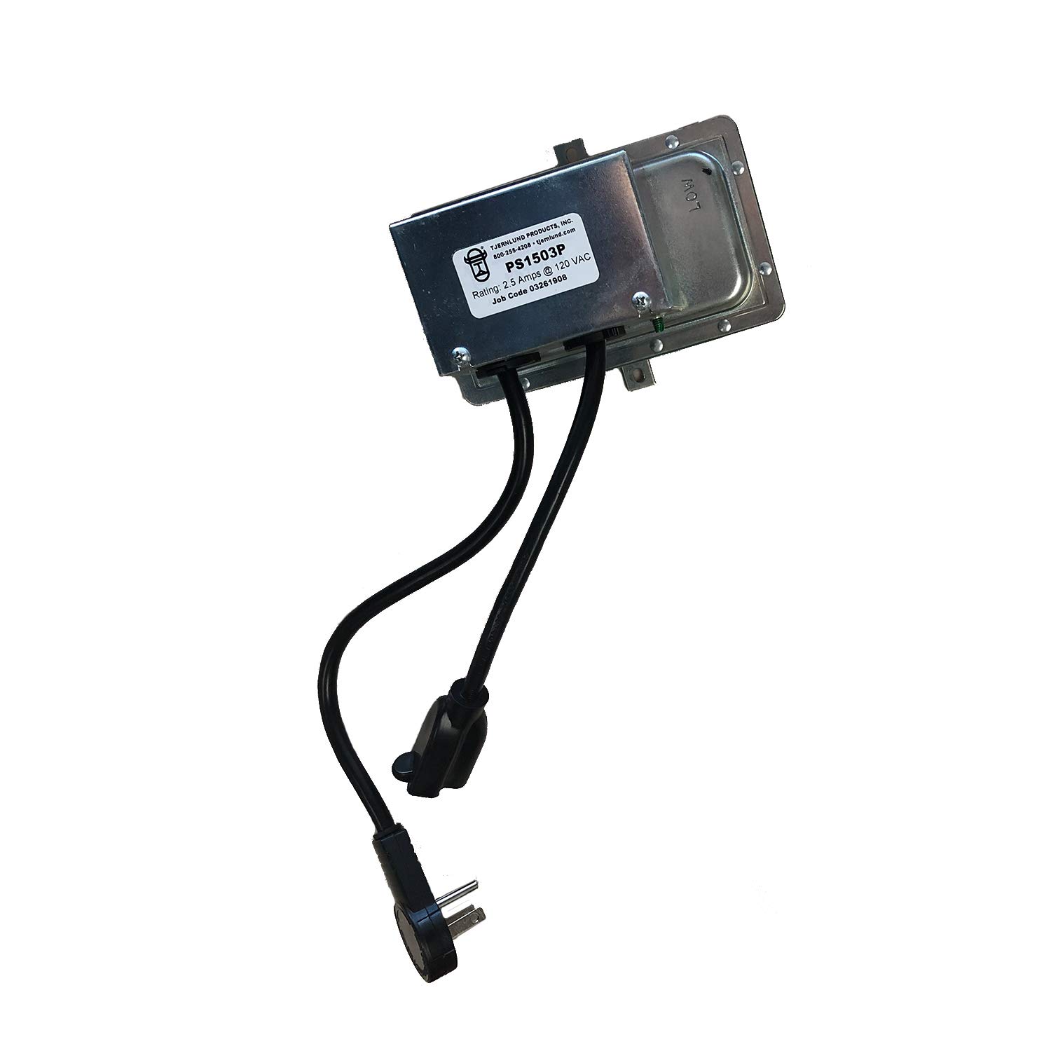 Tjernlund PS1503P Plug-in Air Pressure Switch for Duct Fans - HVAC System Accessory for Central Heating & AC Units | Perfect for Home Ventilation & Airflow Control