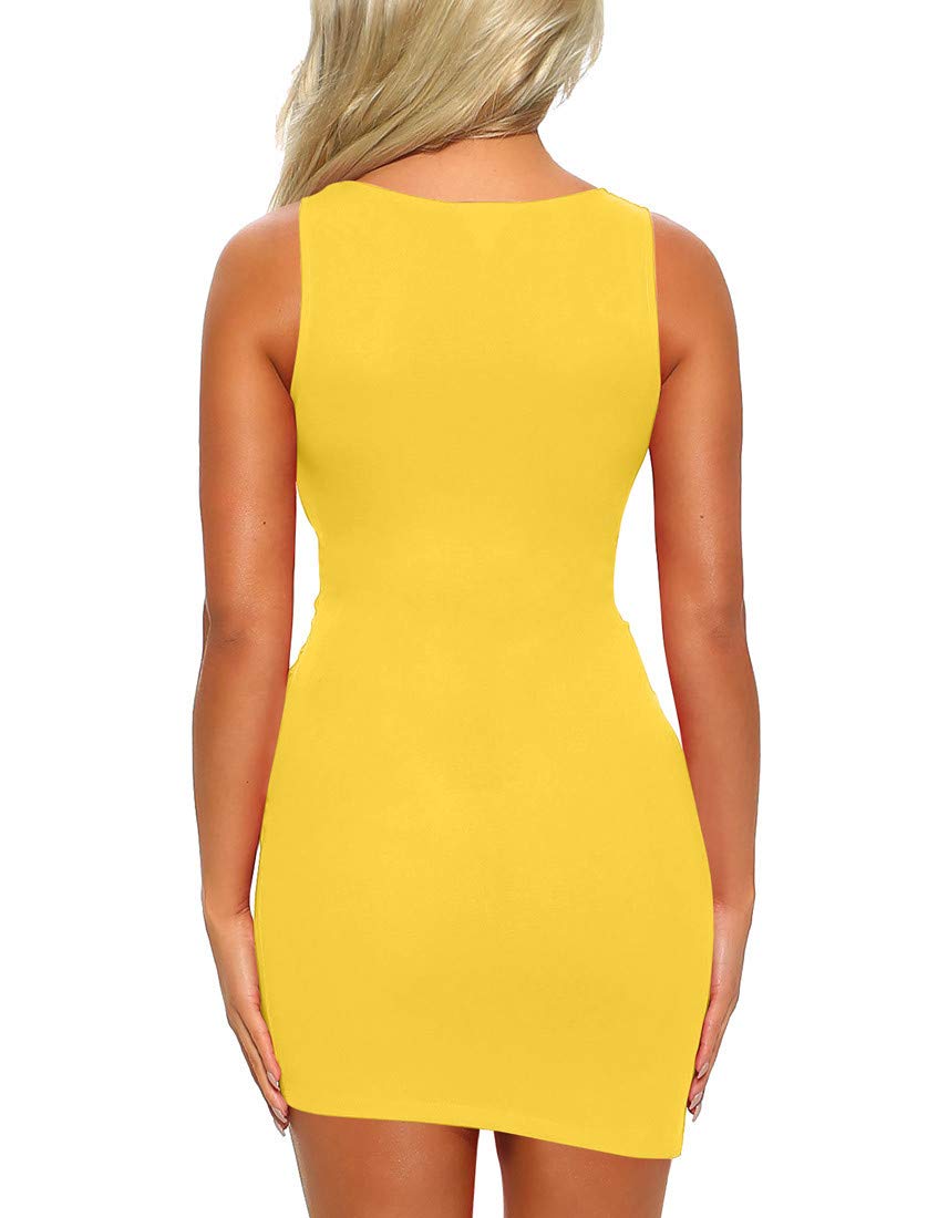 Mizoci Women's Sexy Ruched Bodycon Mini Dress - Sleeveless Cocktail Party Club Dress for Night Out, Date Night, and Special Occasions